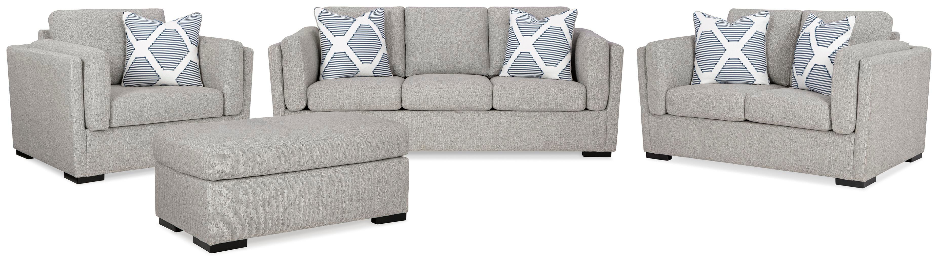 Sofá, Sofá de dos plazas, Sillón reclinable grande y Otomana Evansley - image 2