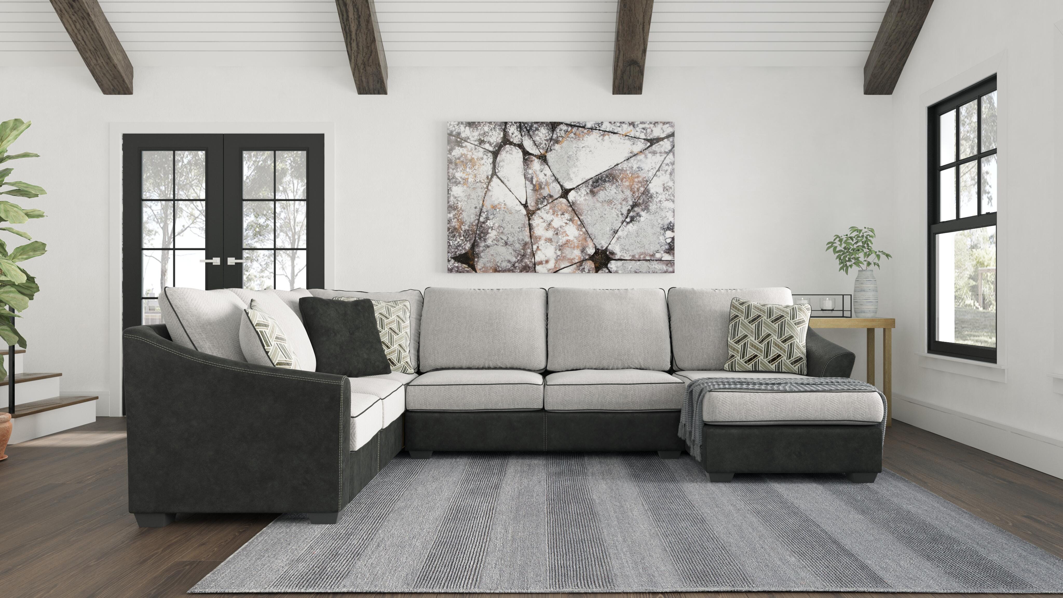 Bilgray 3-Piece Sectional, Pewter, large