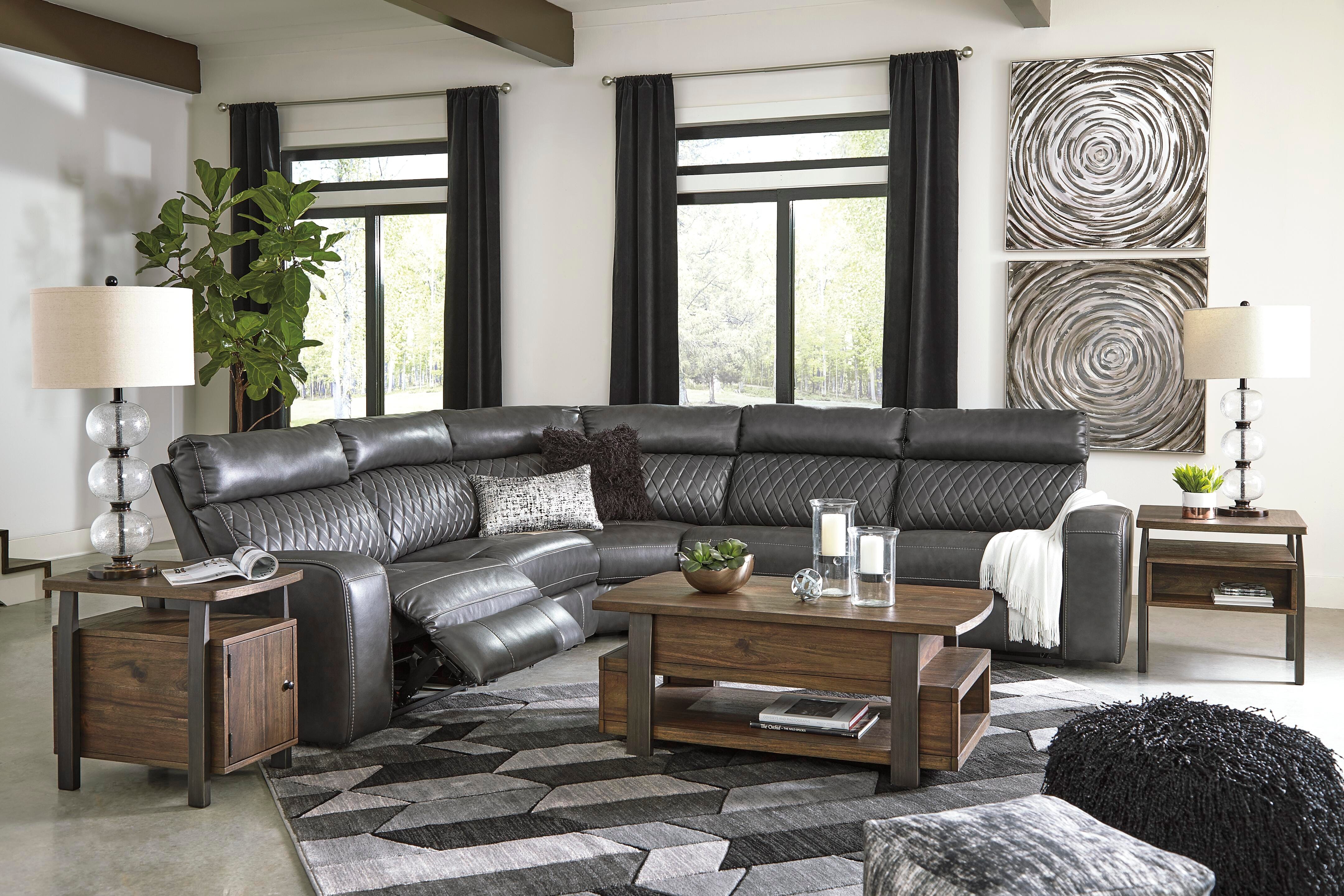 Samperstone 5-Piece Power Reclining Sectional - image 6