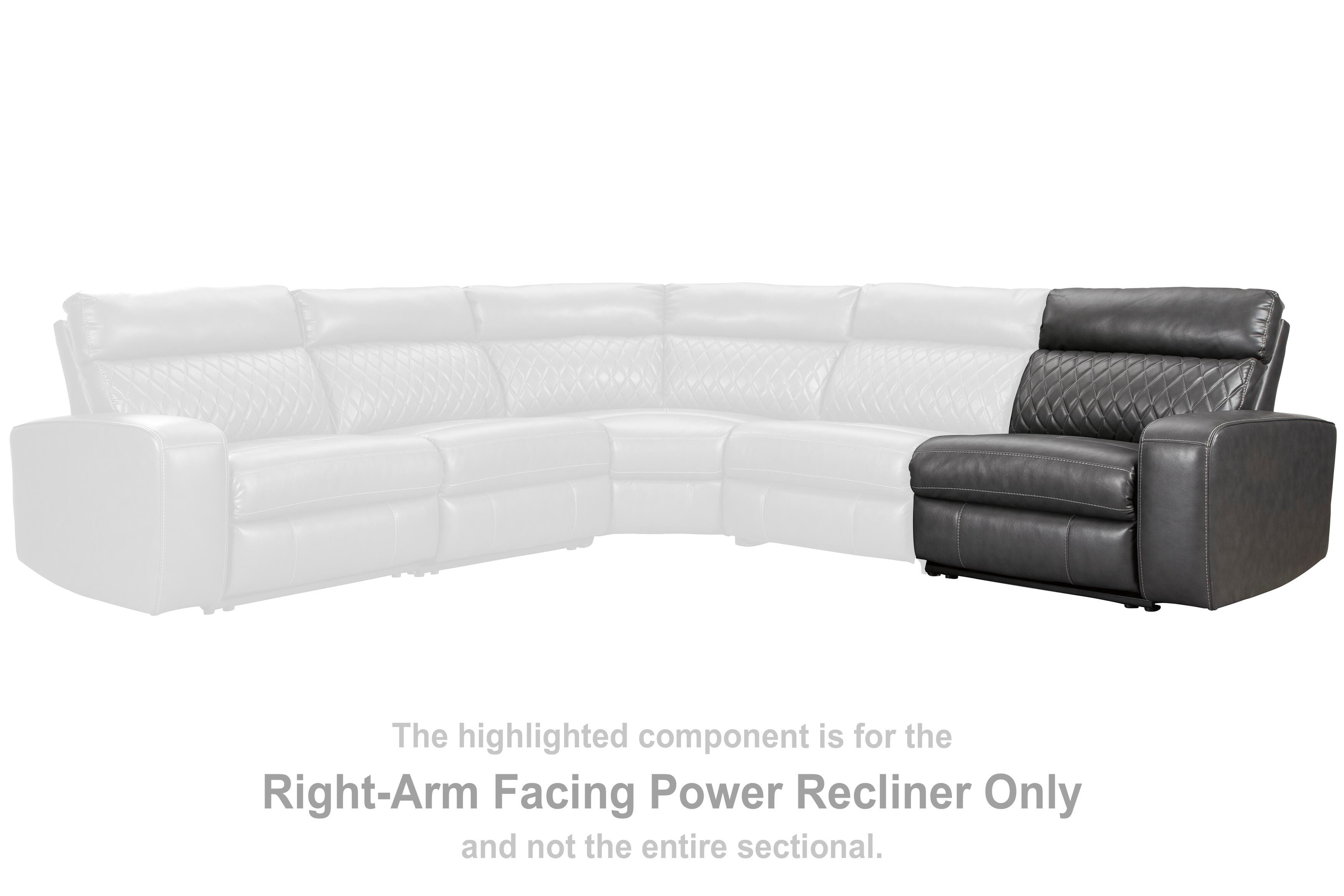 Sofá reclinable eléctrico Samperstone con brazo derecho - image 2