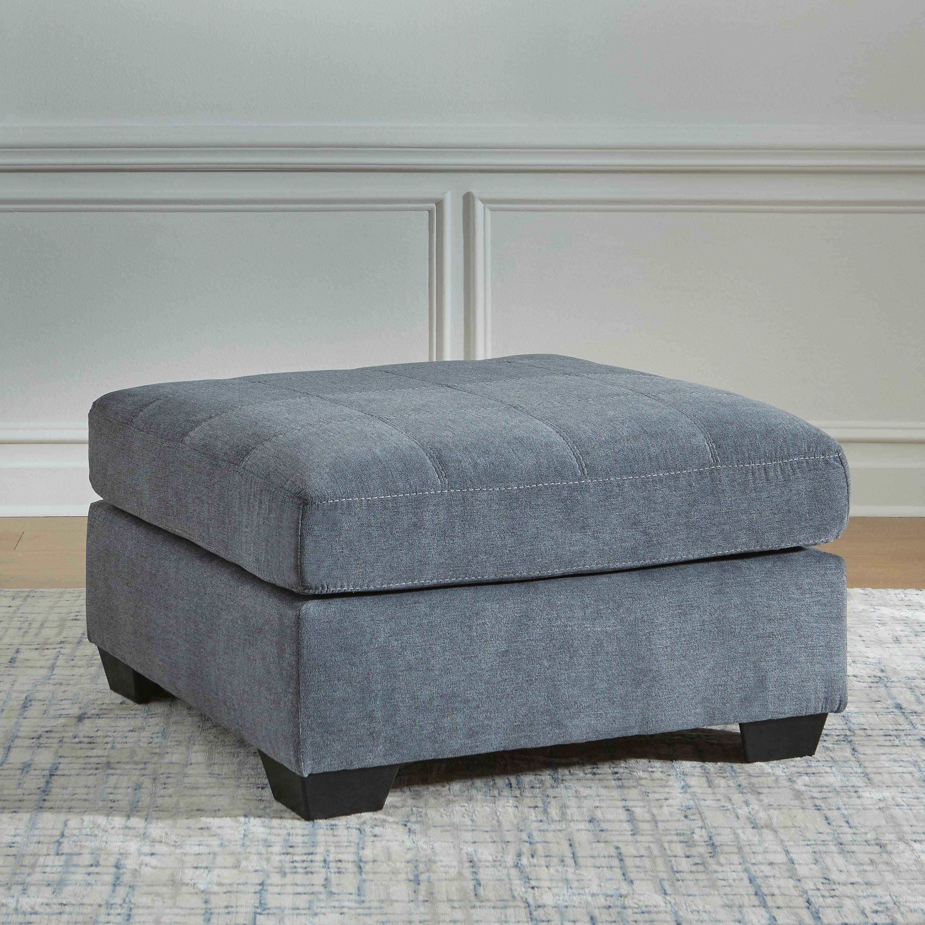 Marleton Oversized Accent Ottoman, Denim, large