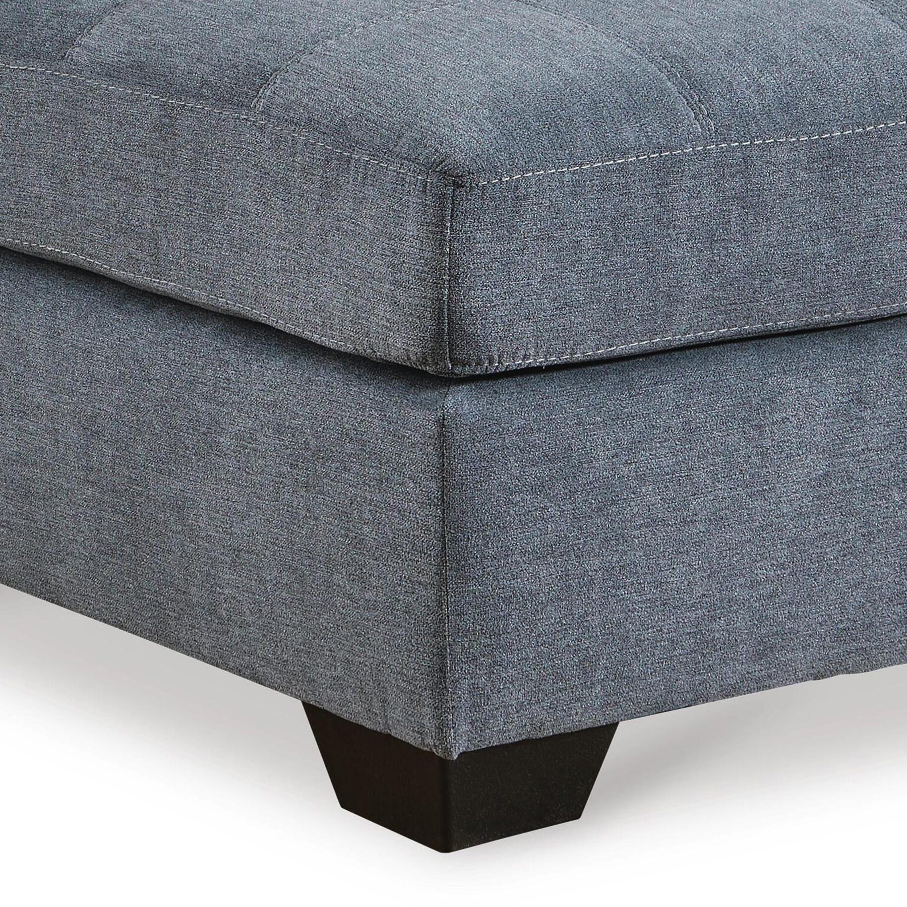 Marleton Oversized Accent Ottoman, Denim, large