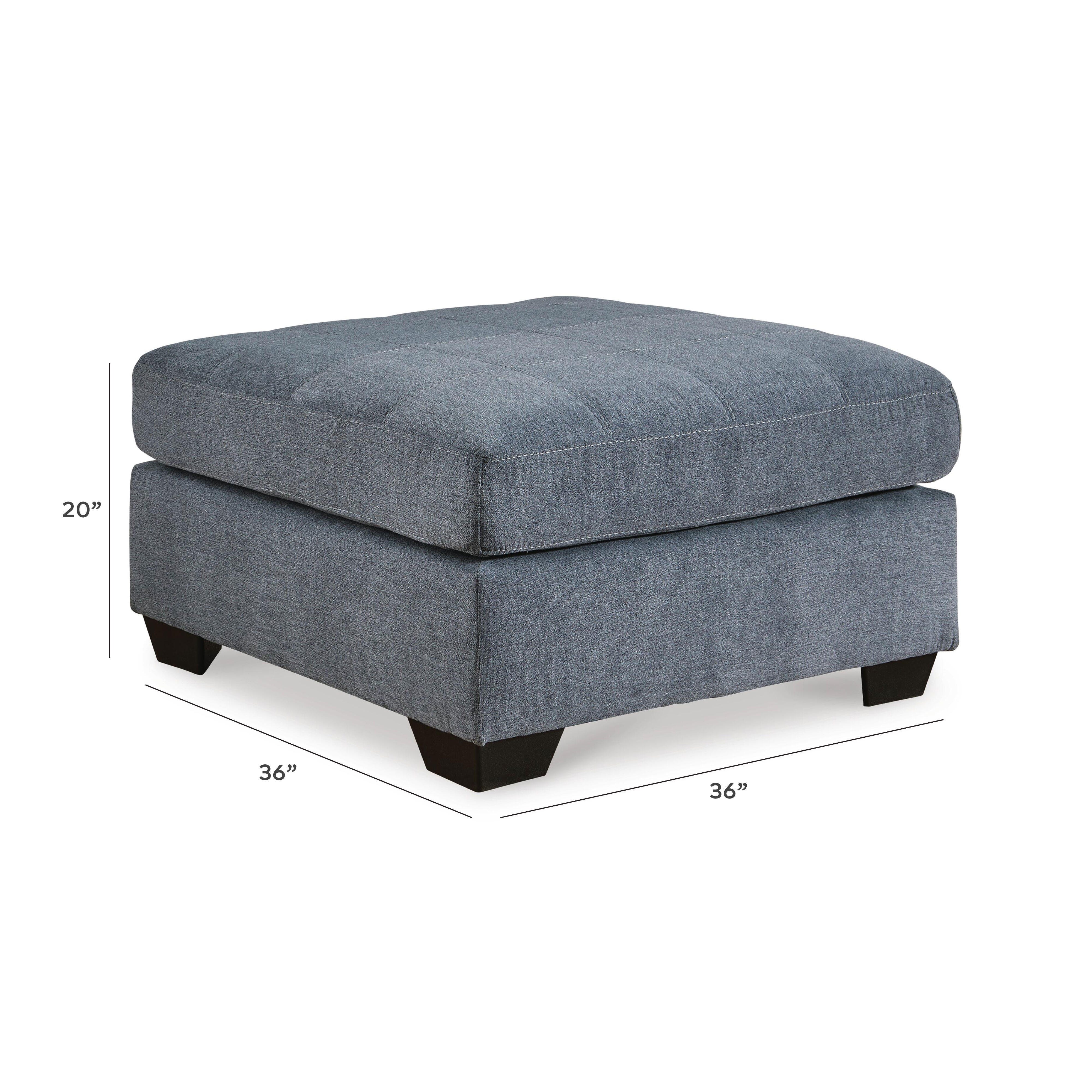Marleton Oversized Accent Ottoman, Denim, large