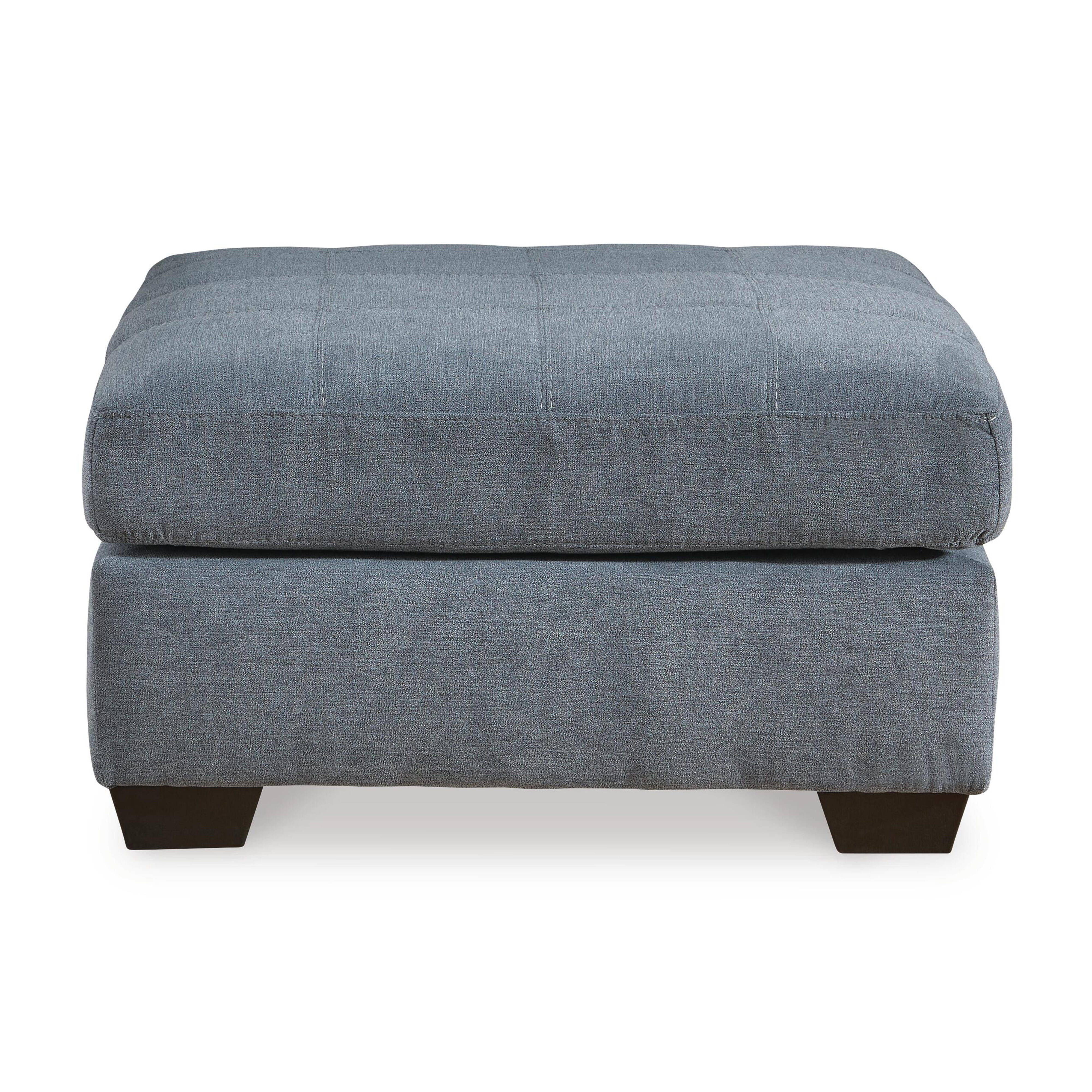 Marleton Oversized Accent Ottoman, Denim, large