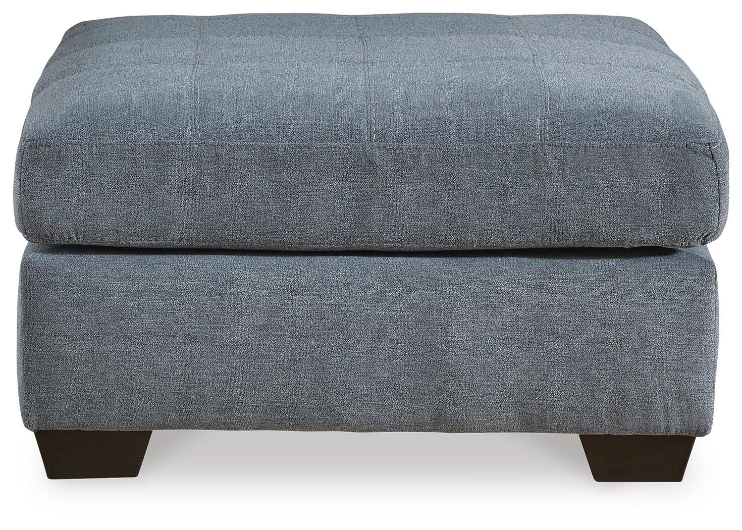 Marleton Oversized Accent Ottoman, Denim, large