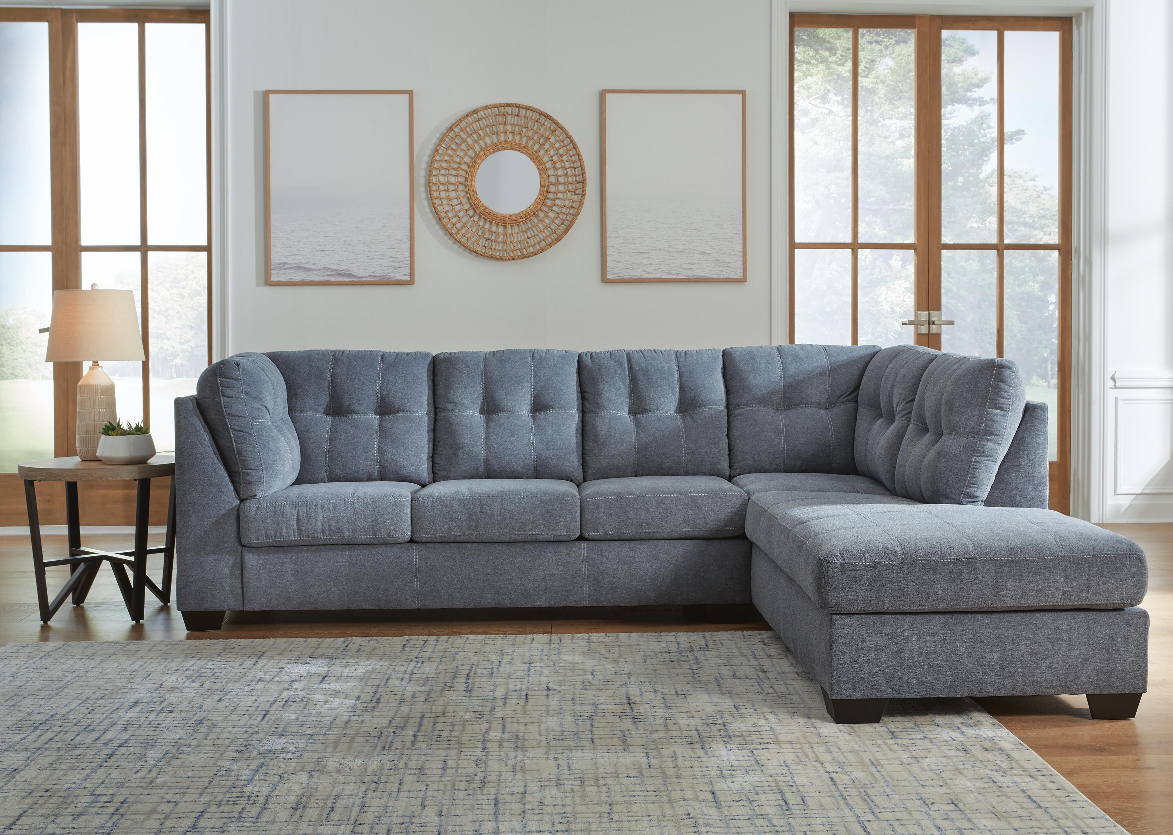 Marleton 2-Piece Sectional with Chaise, Denim, large
