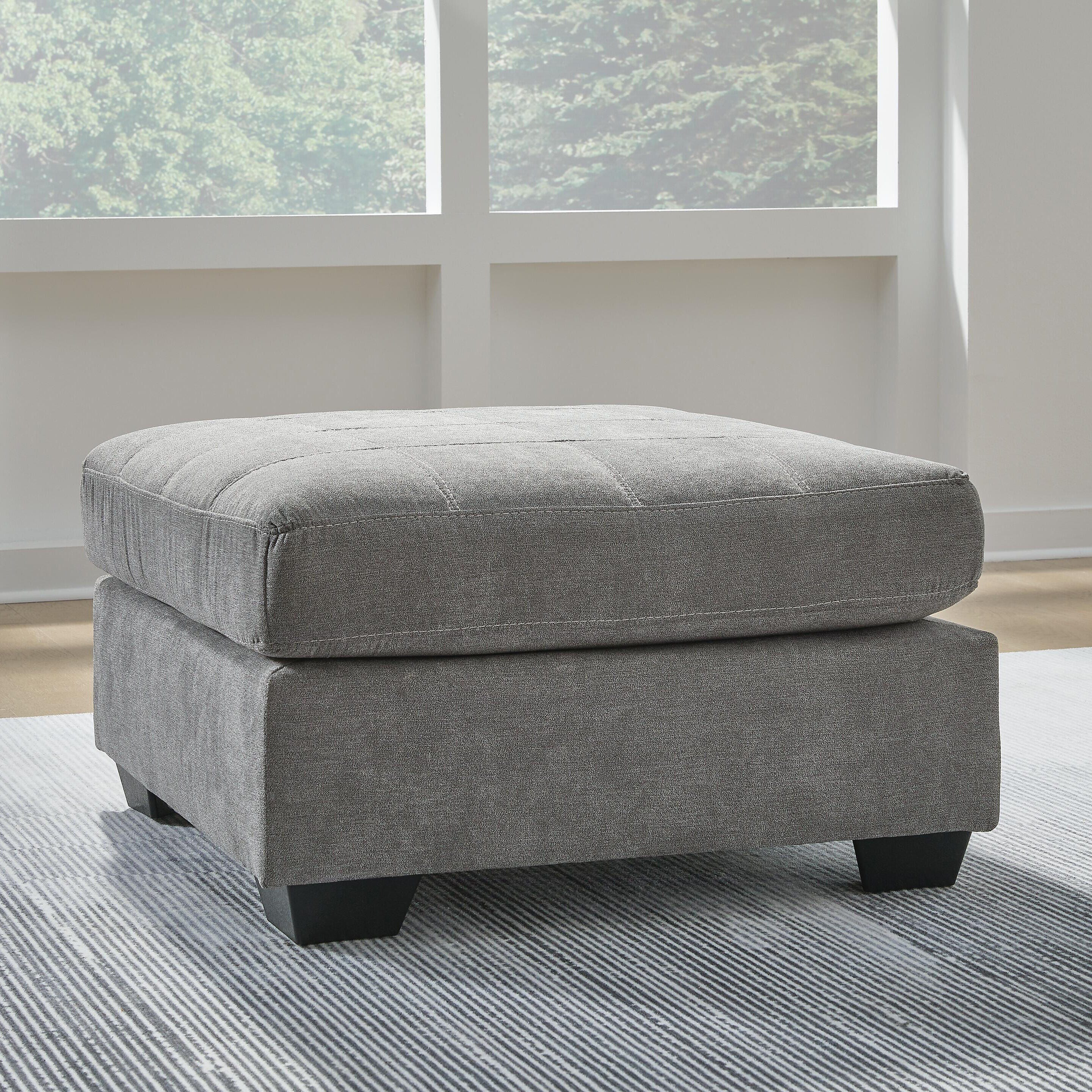 Marleton Oversized Accent Ottoman, Gray, rollover