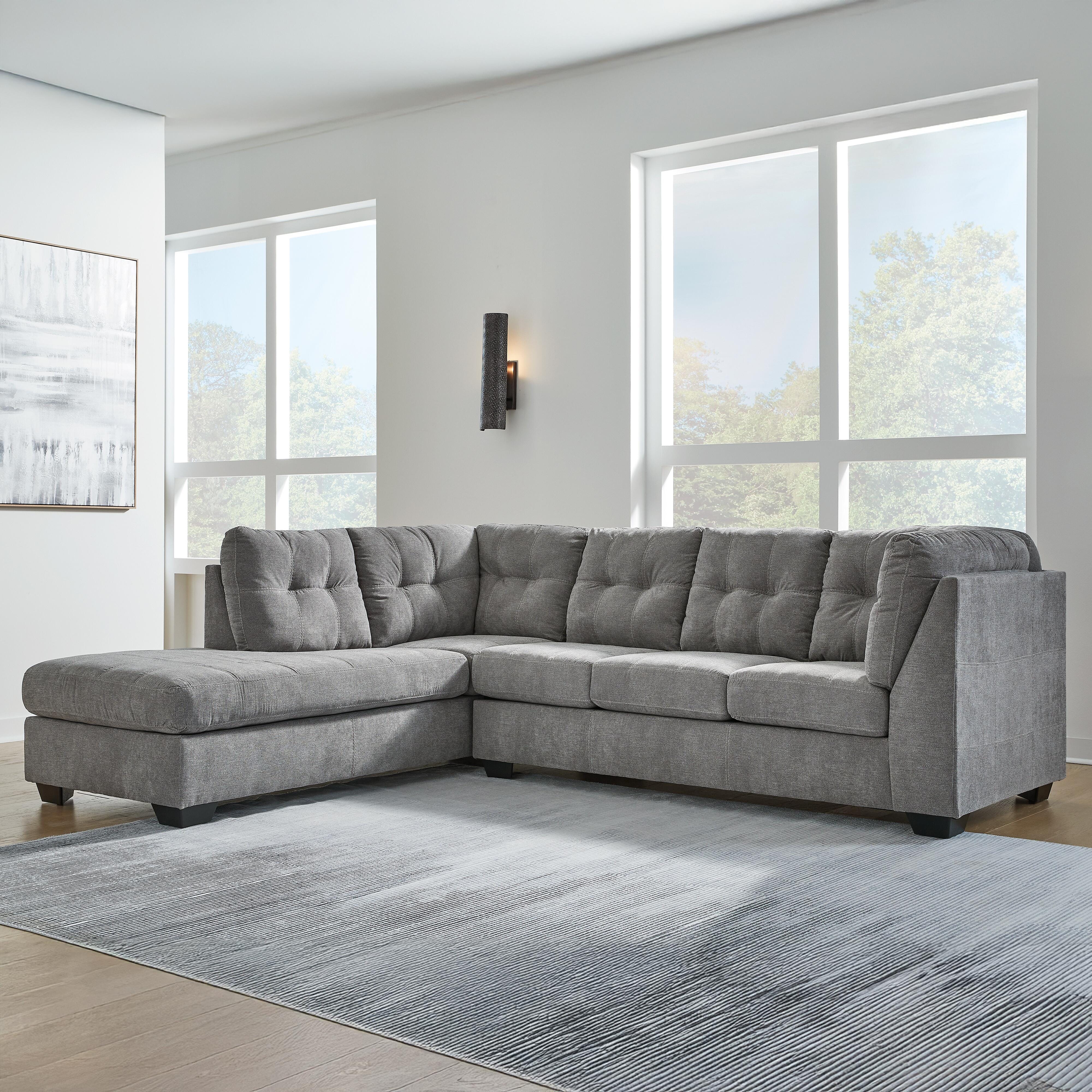 Marleton 2-Piece Sectional with Chaise, Gray, large