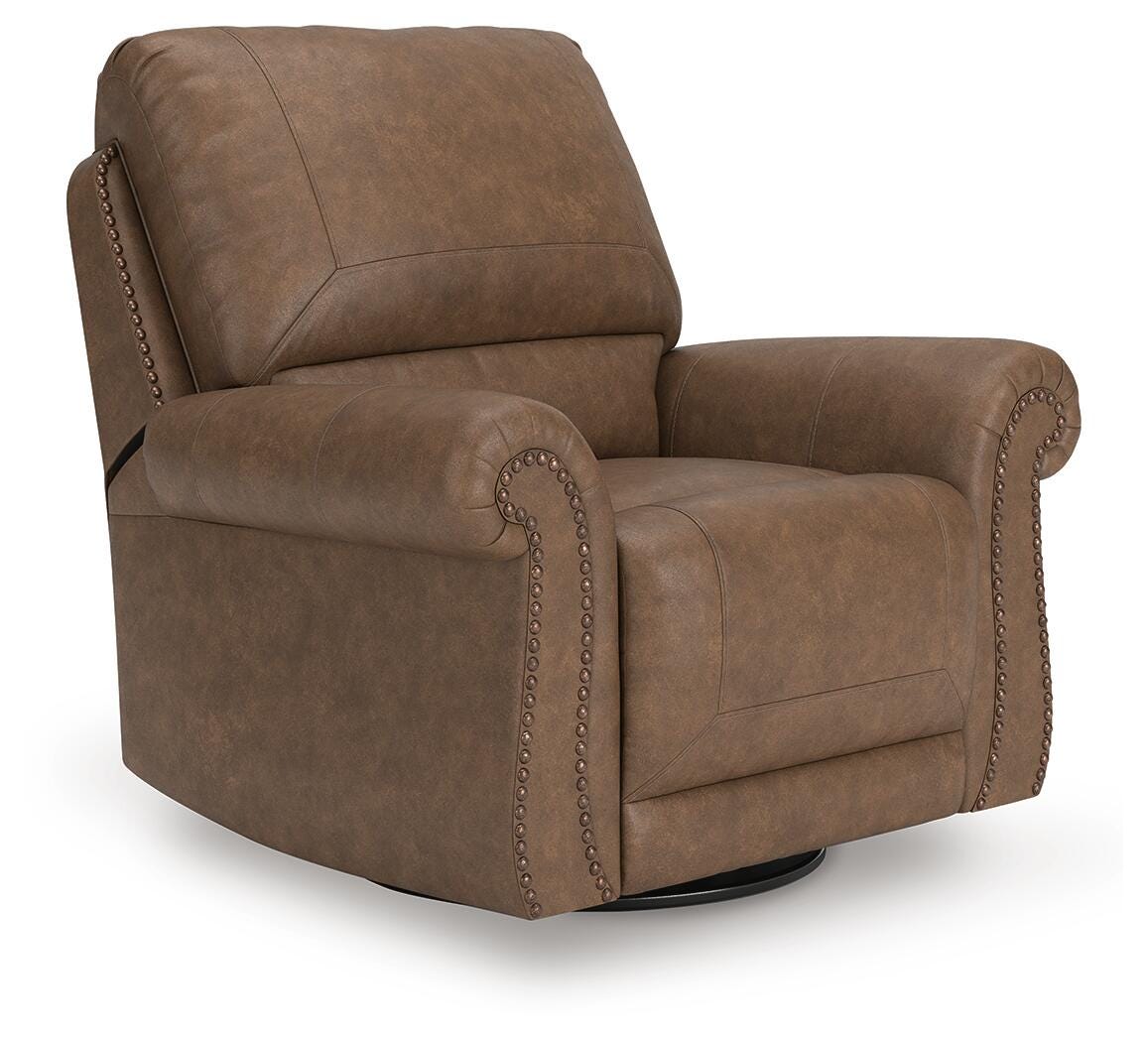 Shadsburne Swivel Glider Recliner, Earth, large