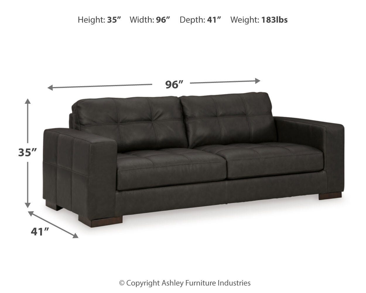 Luigi Leather Sofa | Ashley
