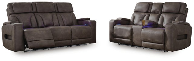 Warrior Peak Dual Power Reclining Sofa and Loveseat