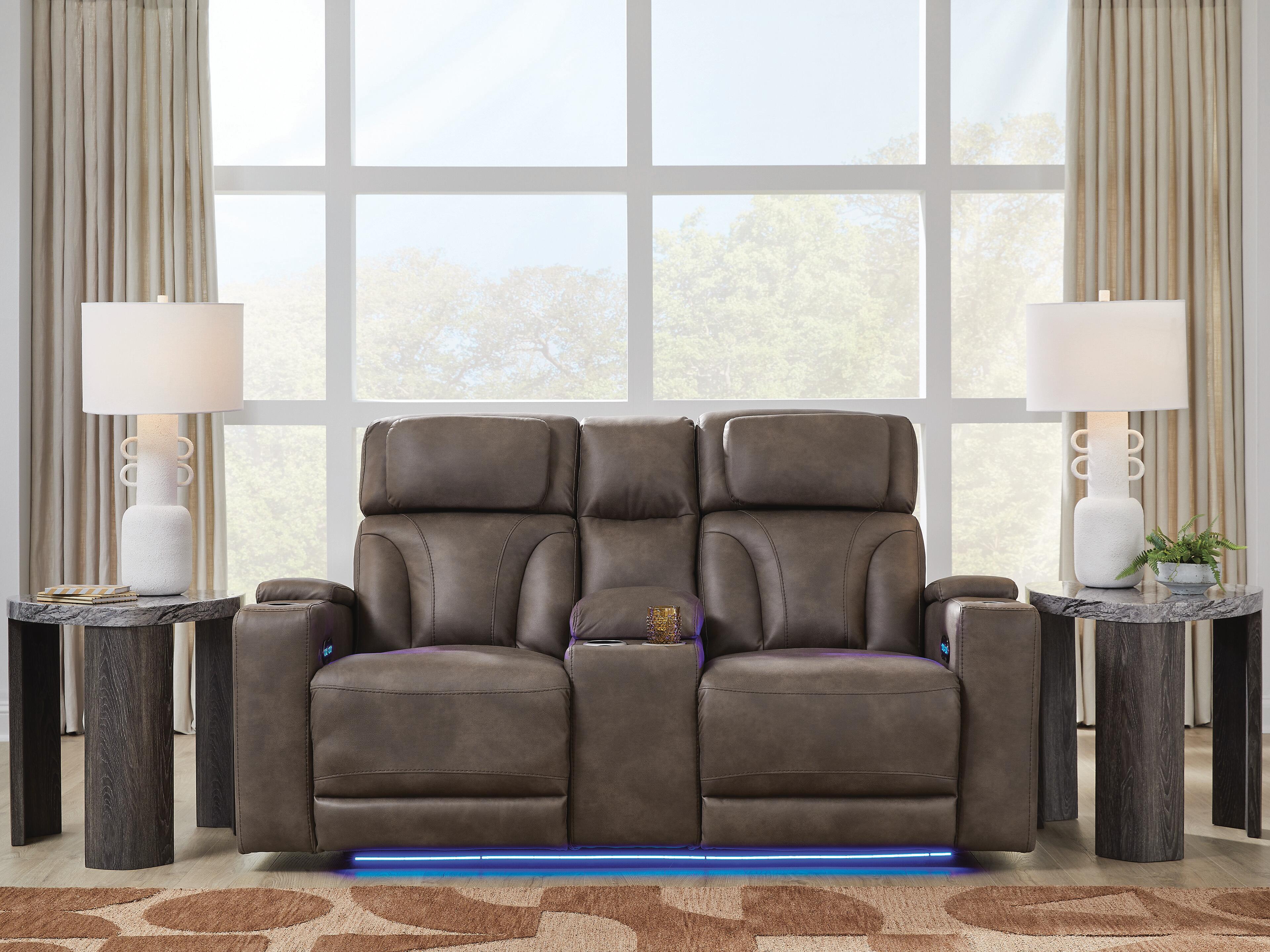 Warrior Peak Power Reclining Loveseat with Console - image 1