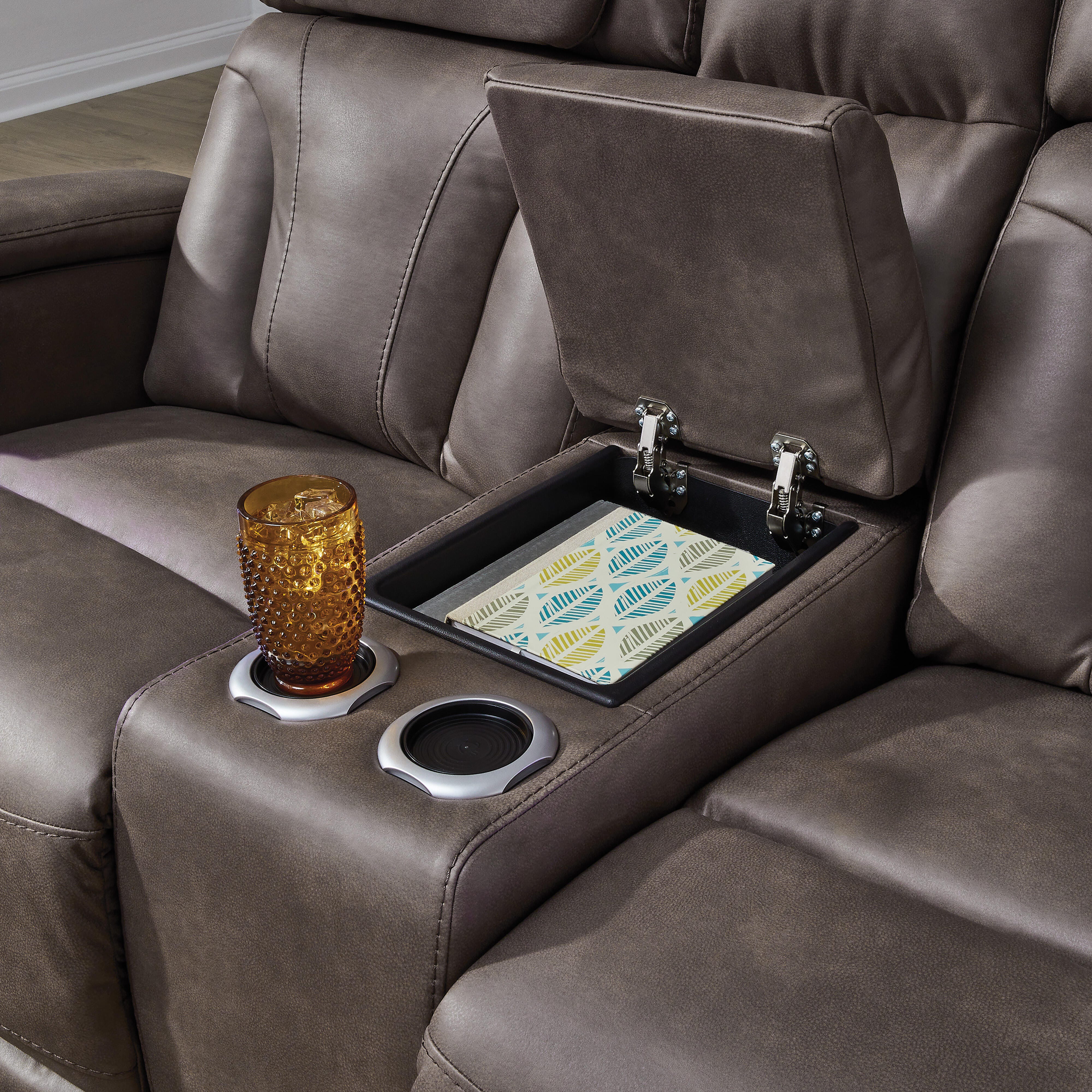 Warrior Peak Power Reclining Loveseat with Console - image 7
