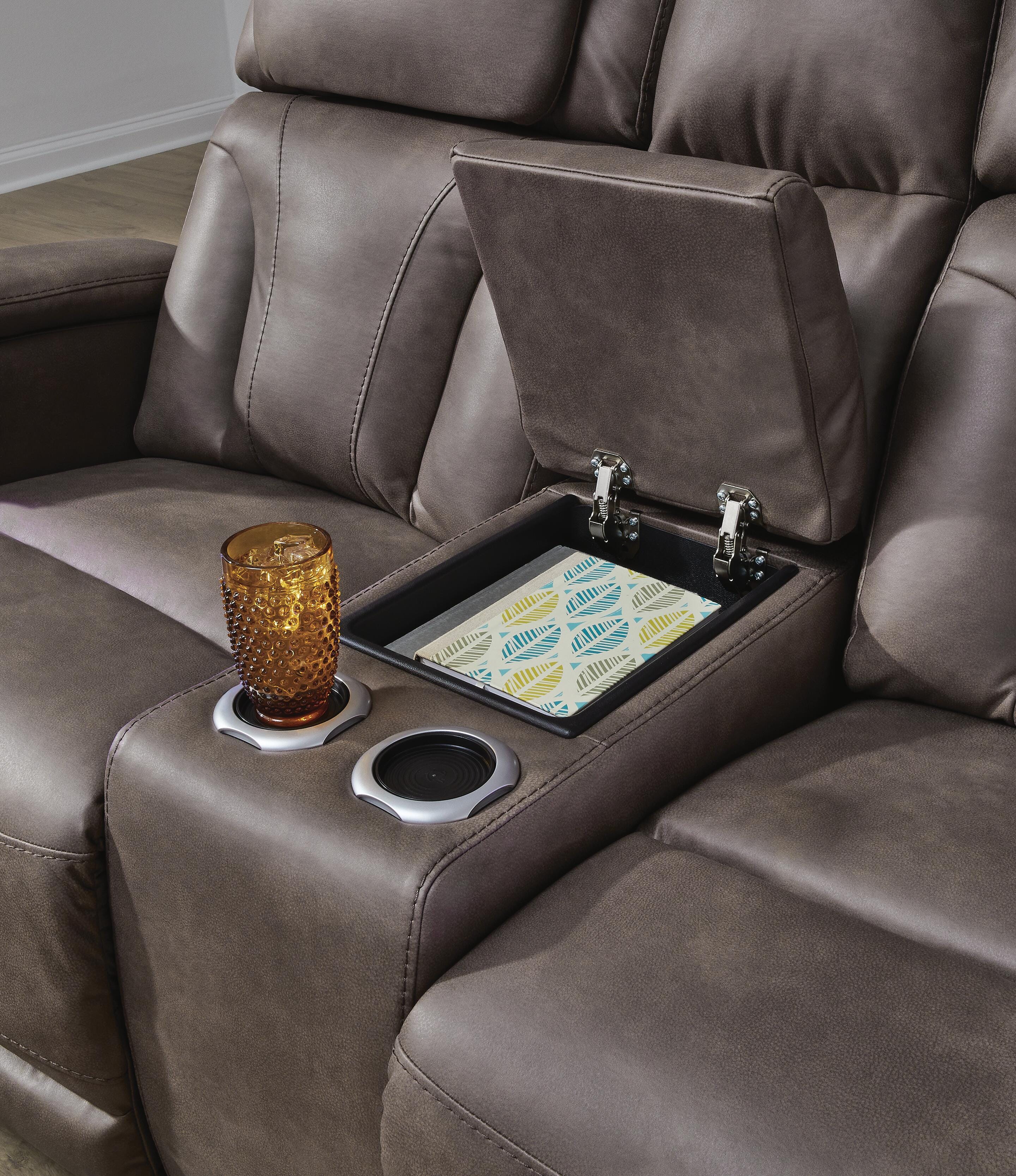 Warrior Peak Power Reclining Loveseat with Console - image 7