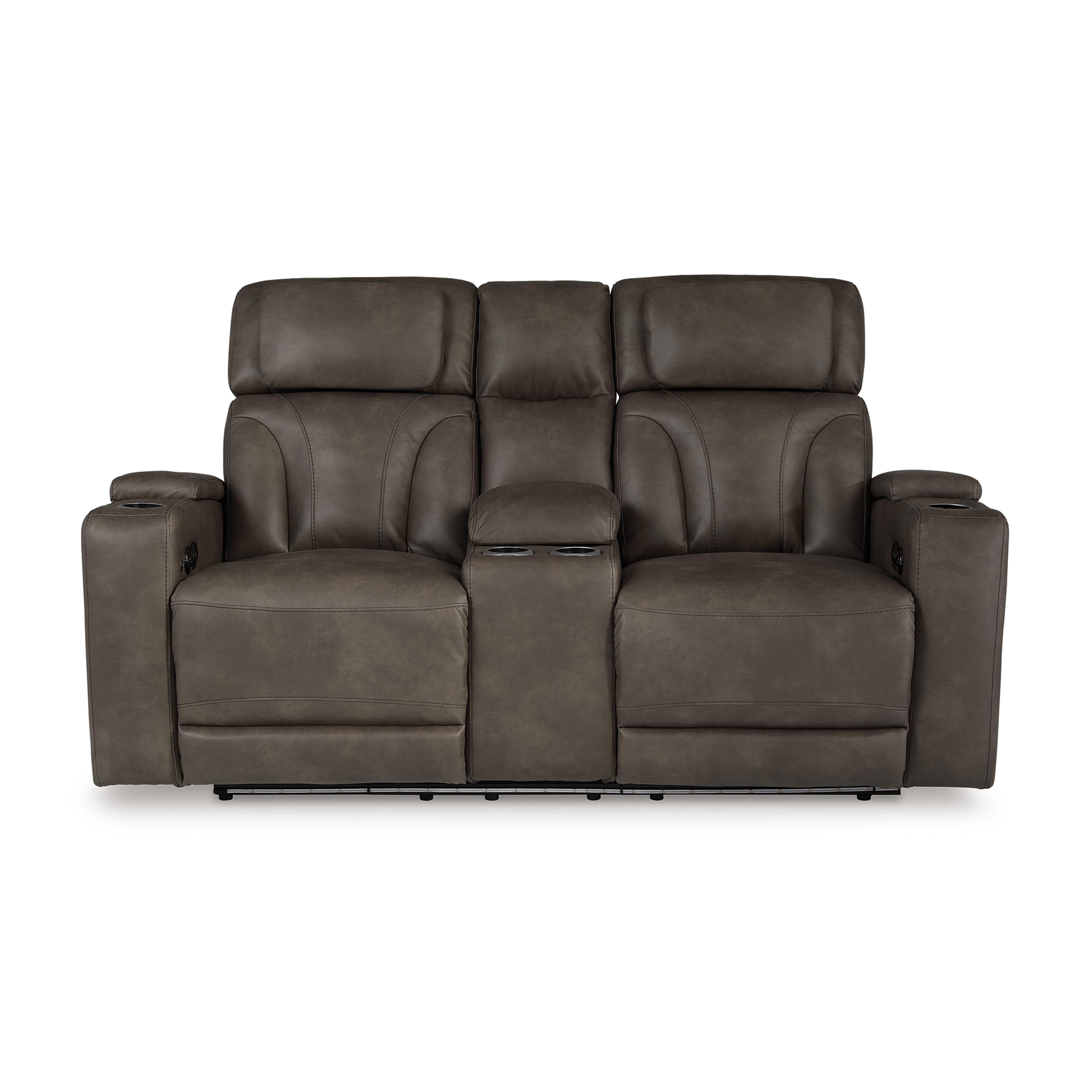 Warrior Peak Power Reclining Loveseat with Console - image 1