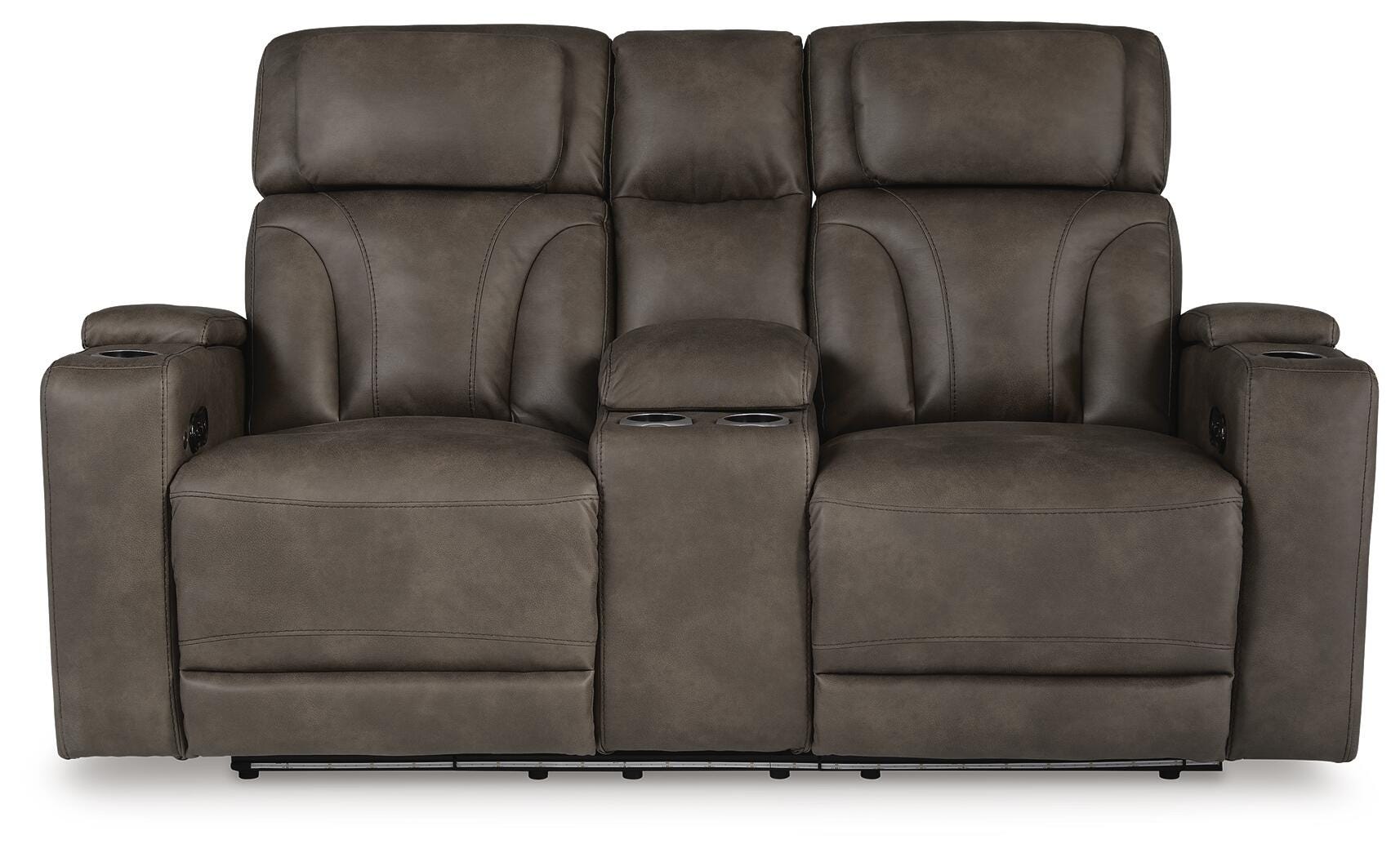 Warrior Peak Power Reclining Loveseat with Console, , large
