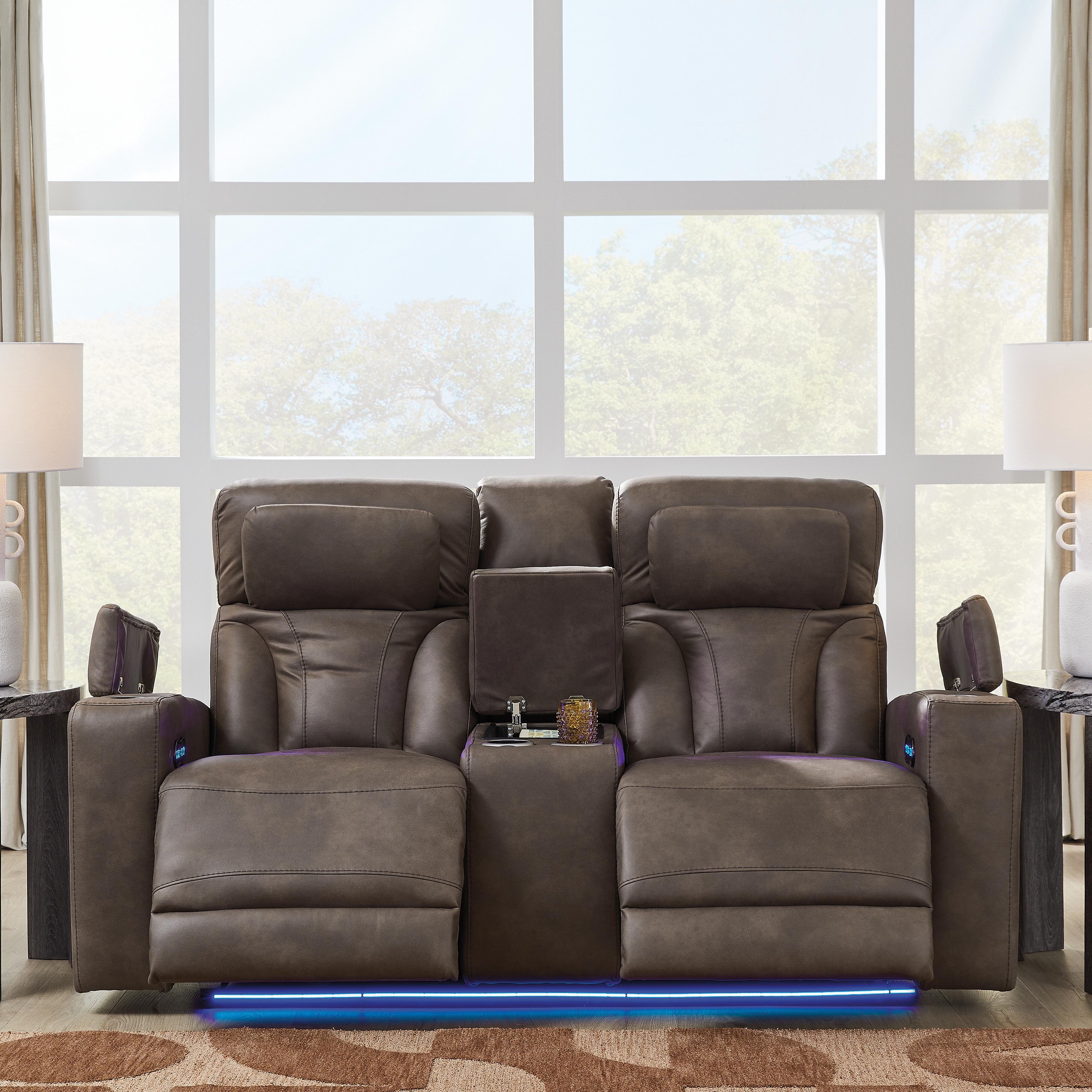 Warrior Peak Power Reclining Loveseat with Console - image 3