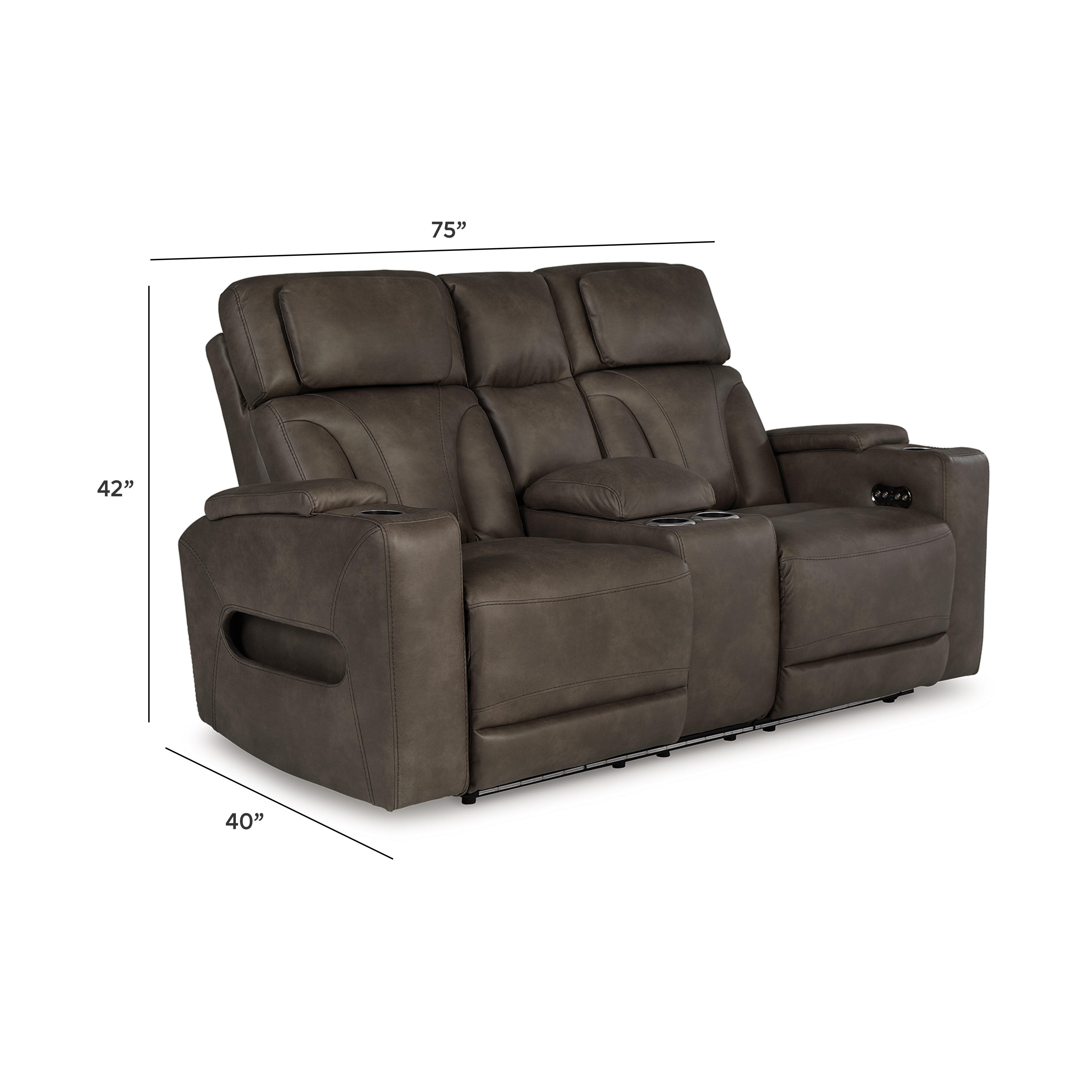 Warrior Peak Power Reclining Loveseat with Console - image 14