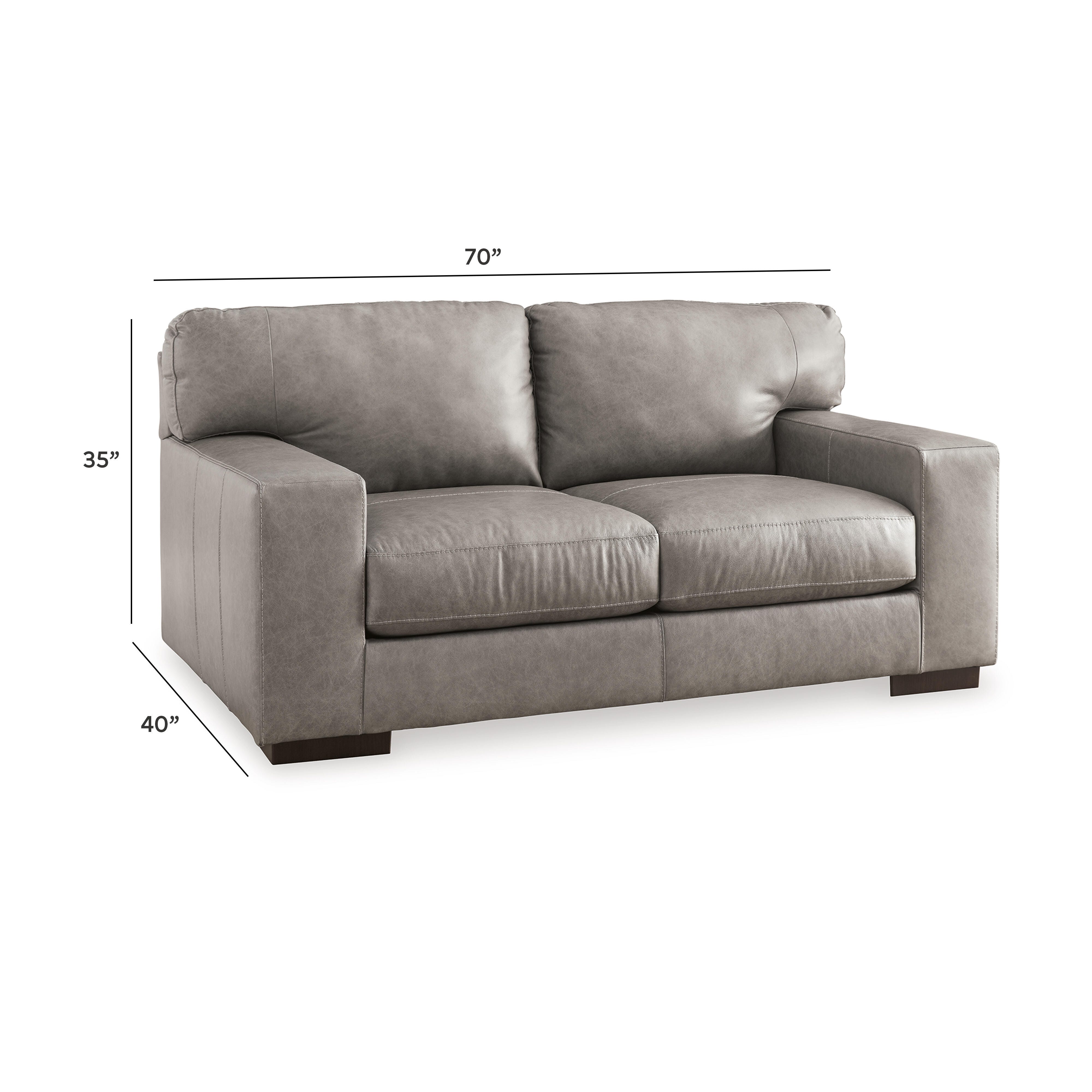 Lombardia Loveseat, Fossil, large