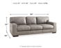 Lombardia Sofa, Fossil, large