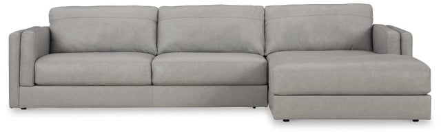 Amiata 2-Piece Leather Sectional with Chaise