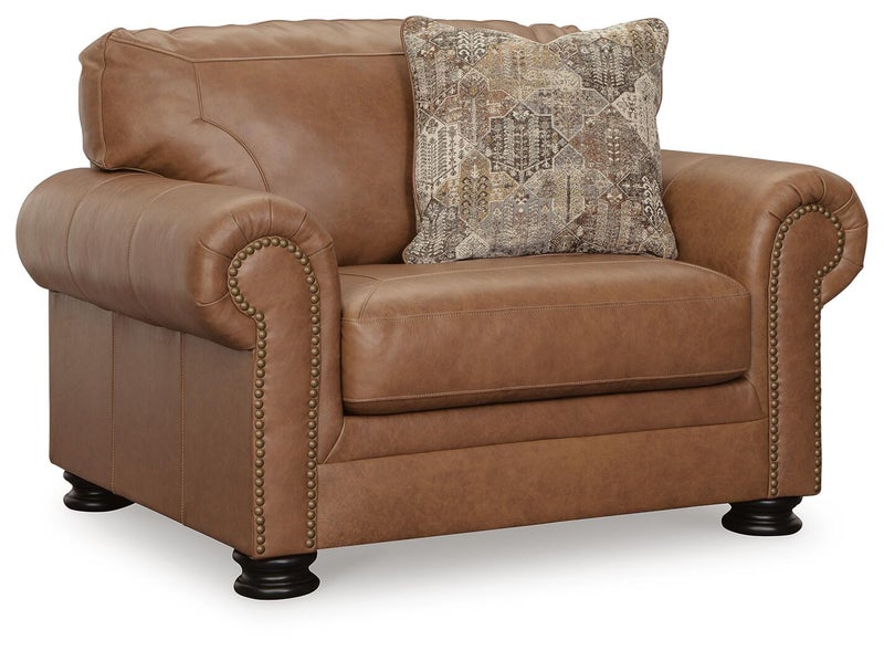 Carianna Oversized Leather Chair, Caramel