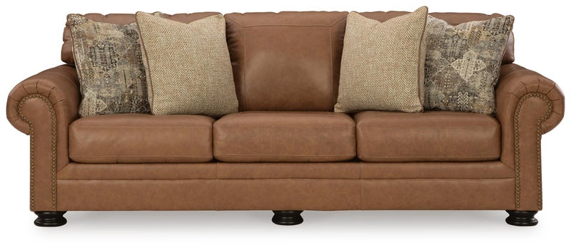 Carianna Leather Sofa, Caramel