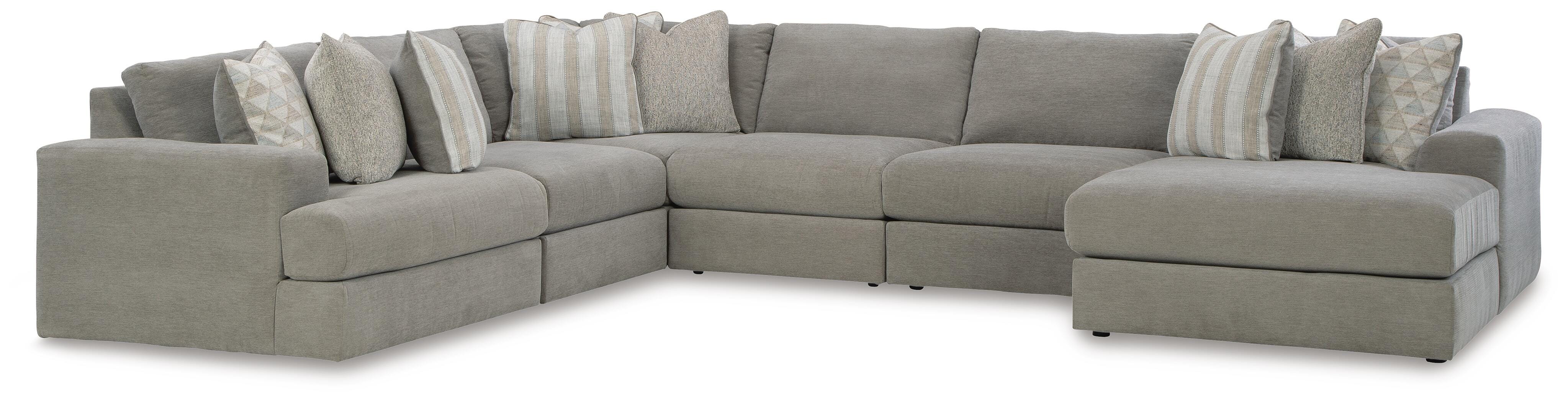 Avaliyah 6-Piece Sectional with Chaise, Ash, large