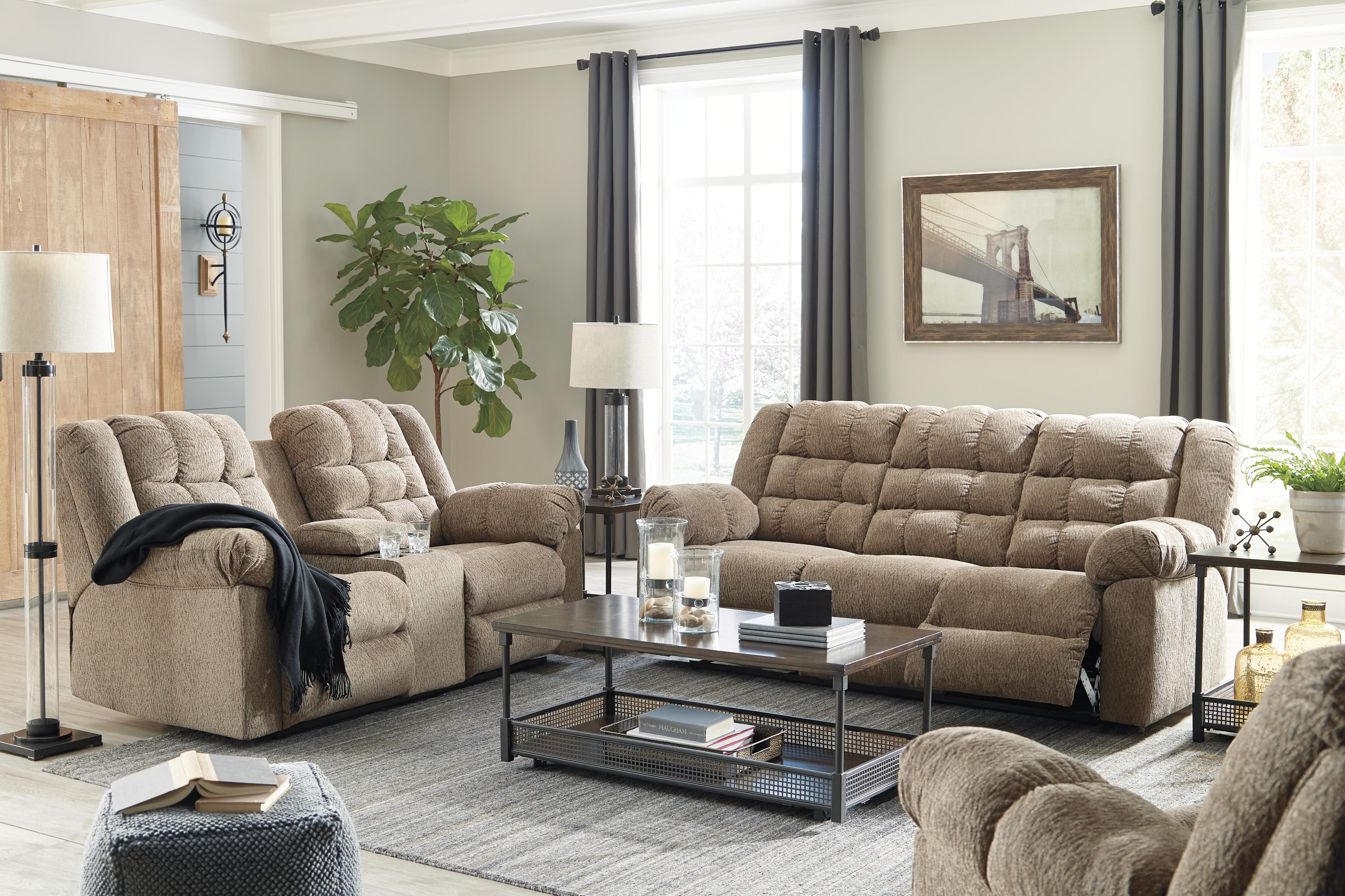 Workhorse Reclining Loveseat with Console, , large