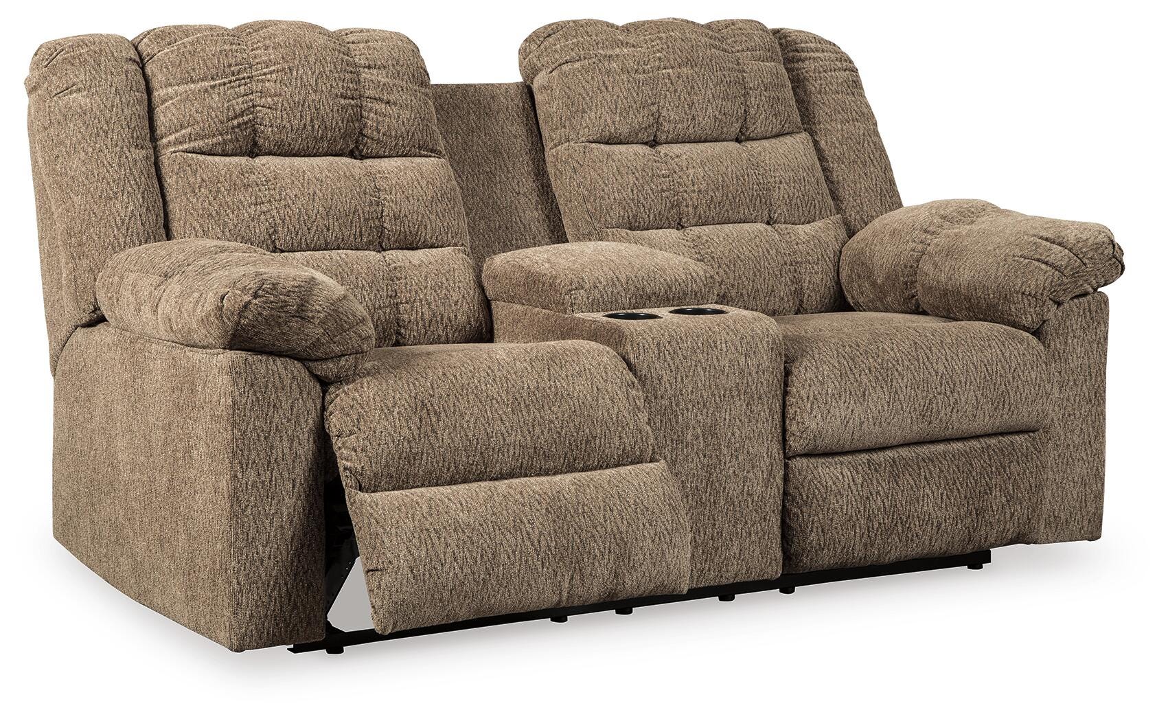 Workhorse Reclining Loveseat with Console, , large