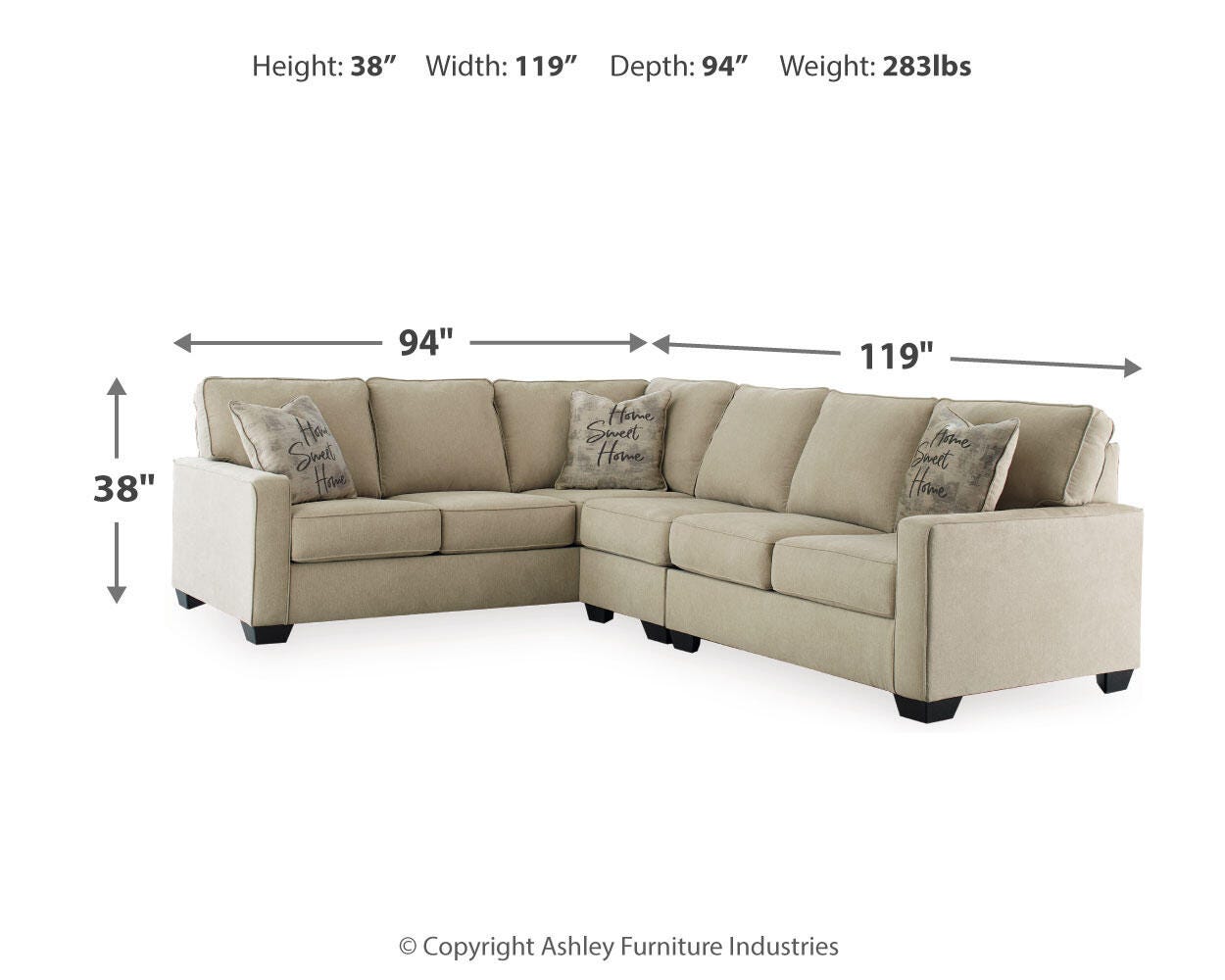 Lucina 3-Piece Sectional - image 3