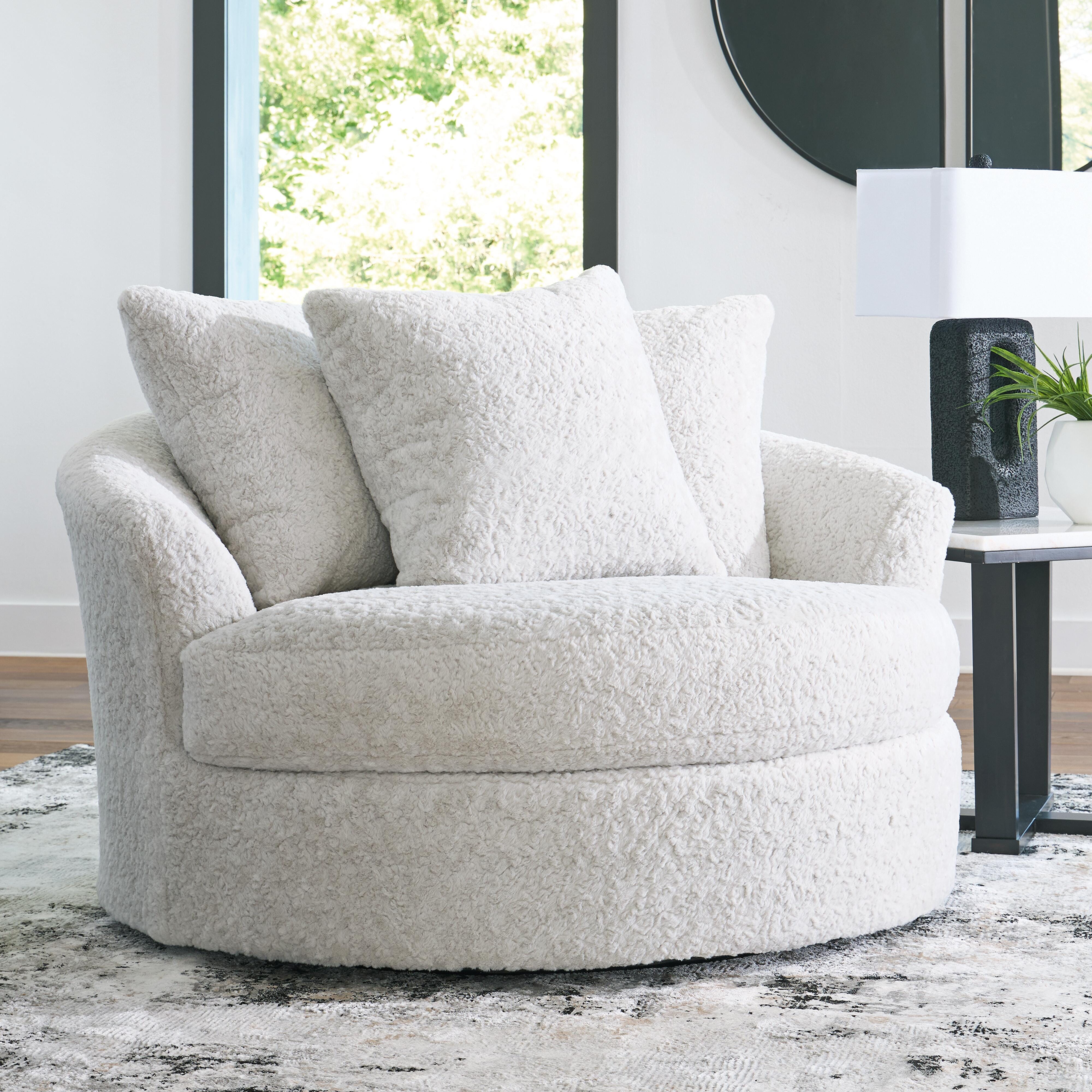 Snodoodle Oversized Swivel Accent Chair, , large