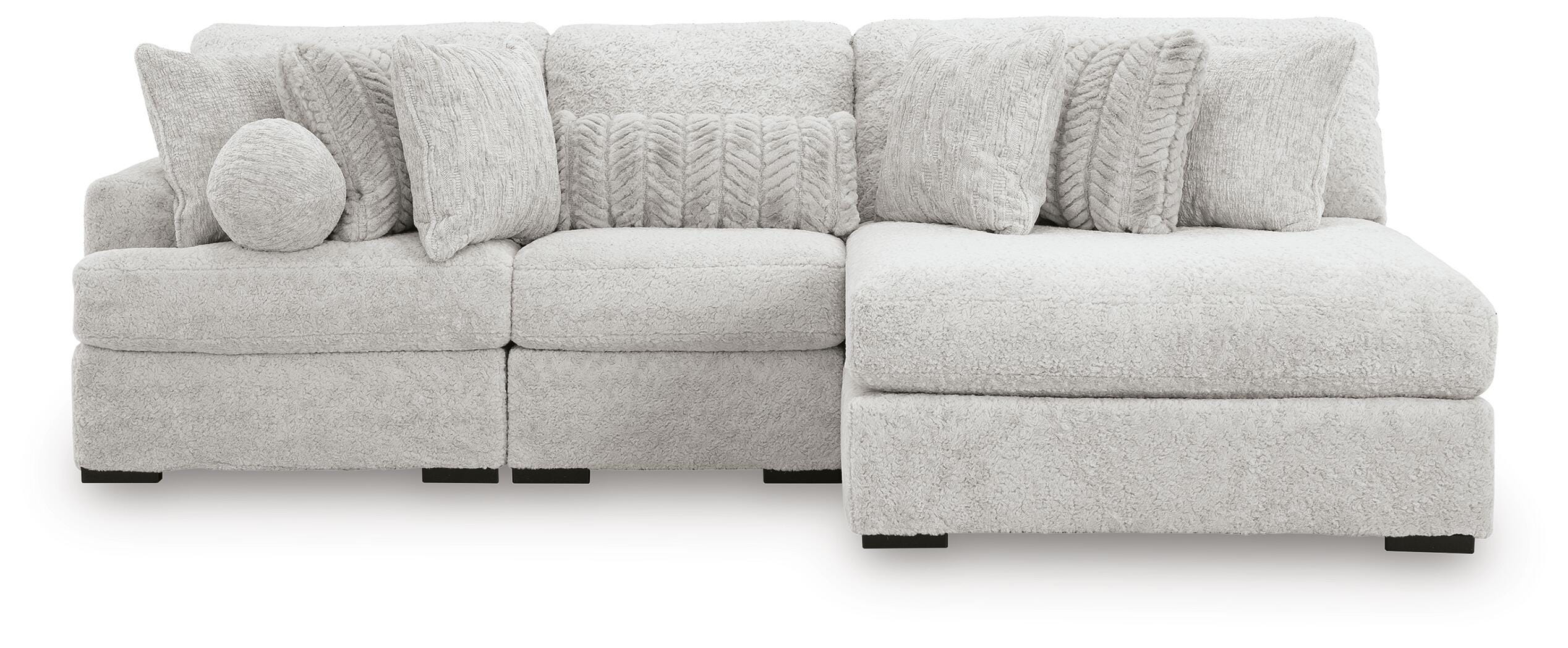 Snodoodle 3-Piece Sectional with Chaise, Arctic, large