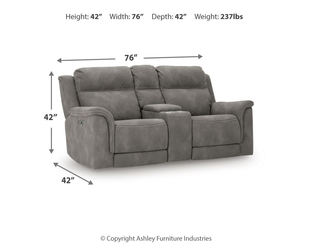 Next-Gen DuraPella Power Reclining Loveseat with Console - image 13