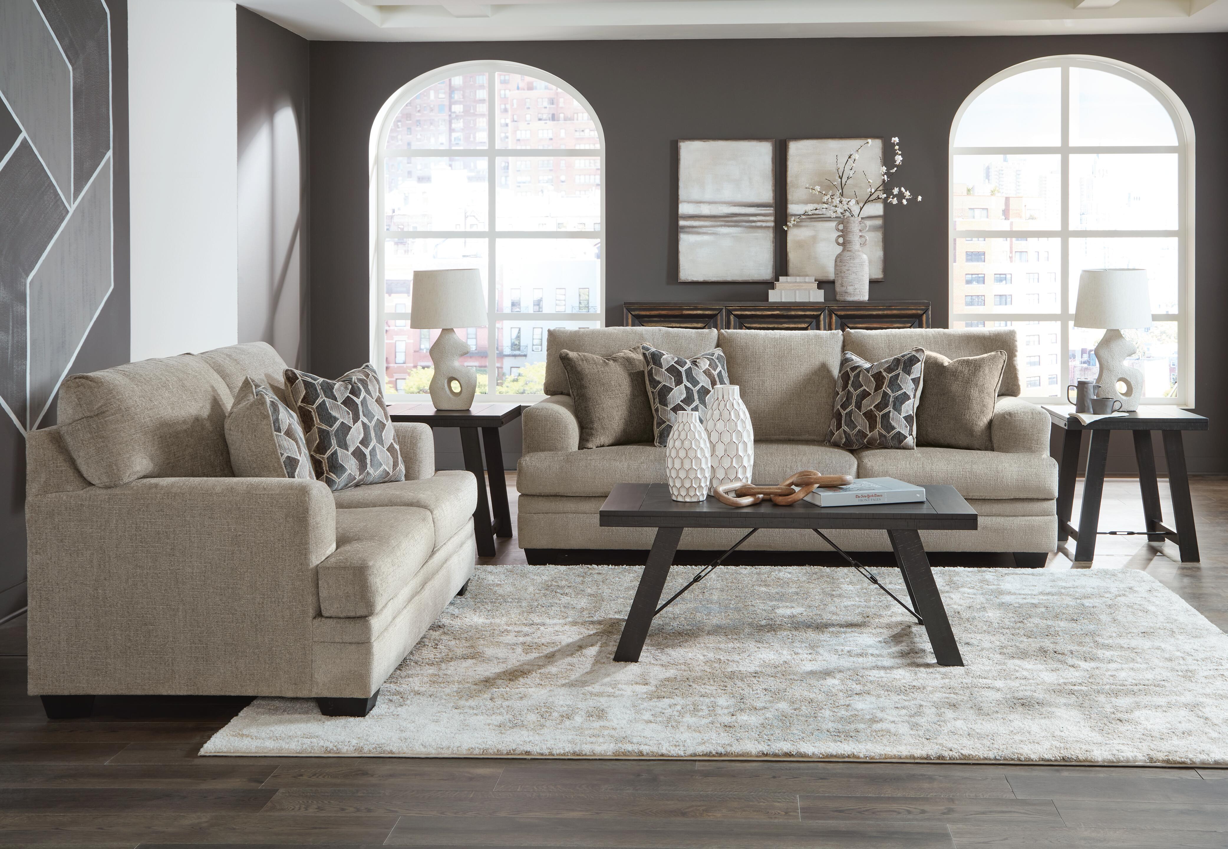 Stonemeade Sofa and Loveseat, Taupe, large