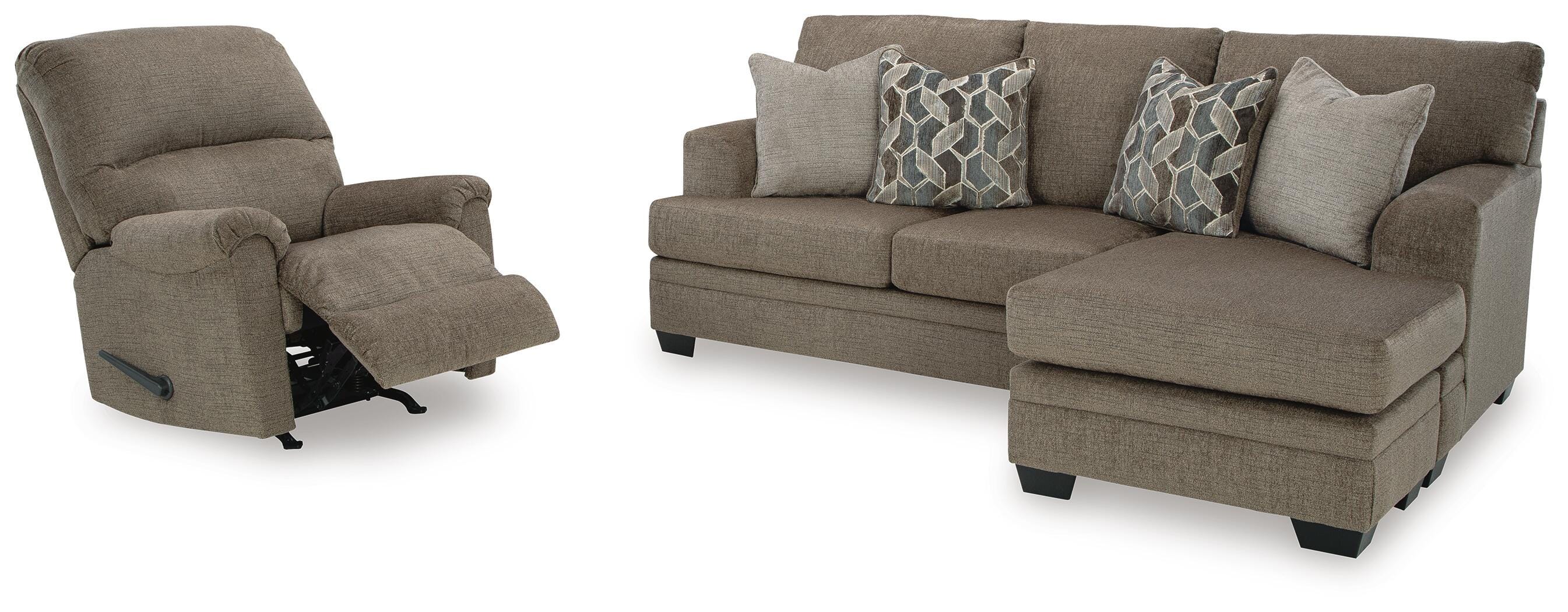 Stonemeade Sofa Chaise and Recliner - image 3