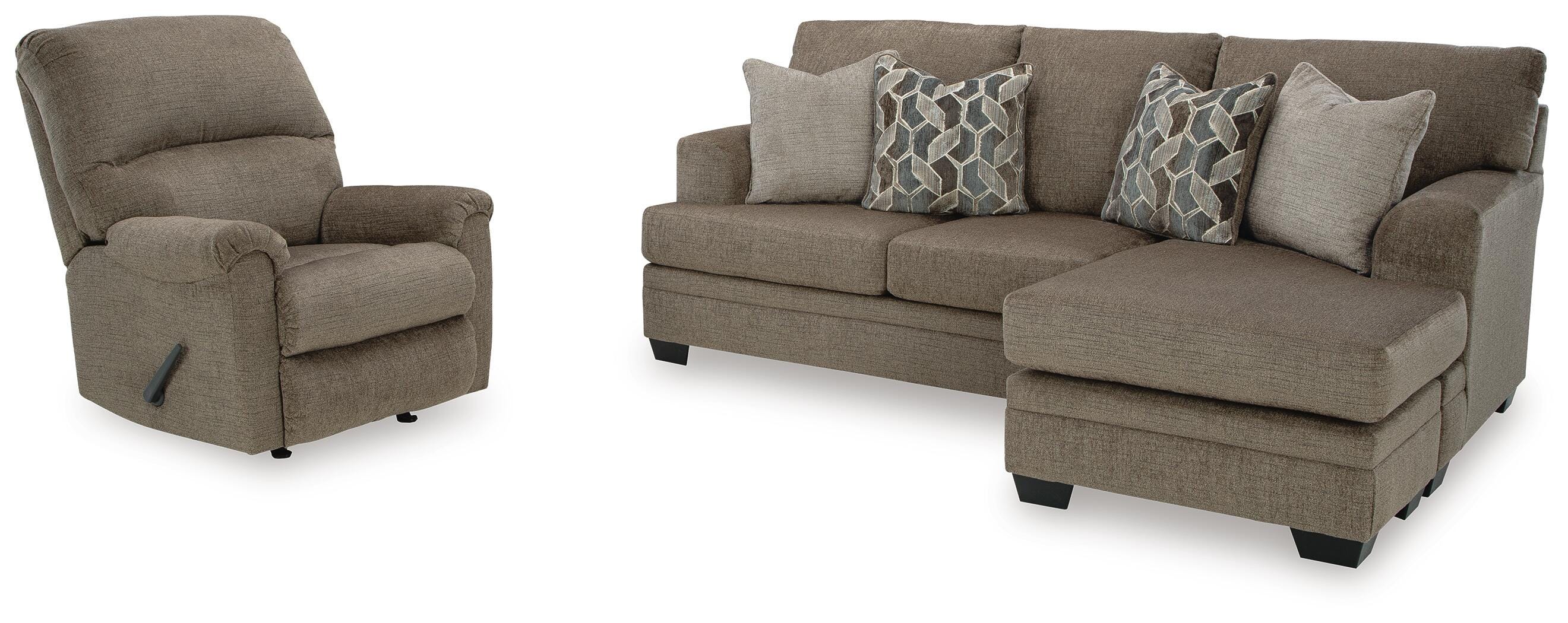 Stonemeade Sofa Chaise and Recliner - image 2