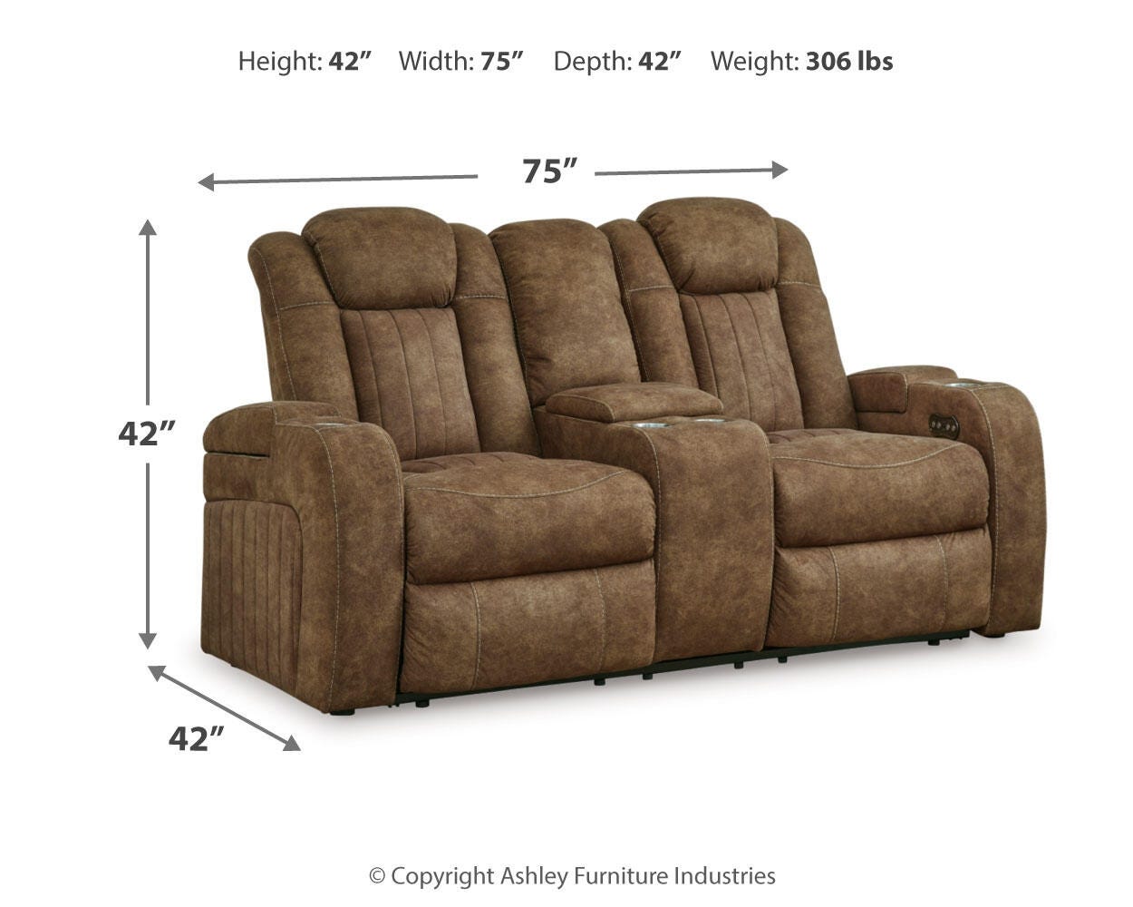 Wolfridge Power Reclining Loveseat - image 4
