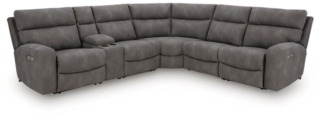Next-Gen DuraPella Performance Fabric 6-Piece Dual Power Reclining Modular Sectional with Console