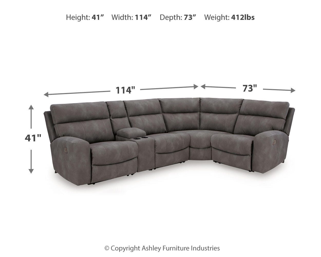 Next-Gen DuraPella 5-Piece Power Reclining Sectional - image 22