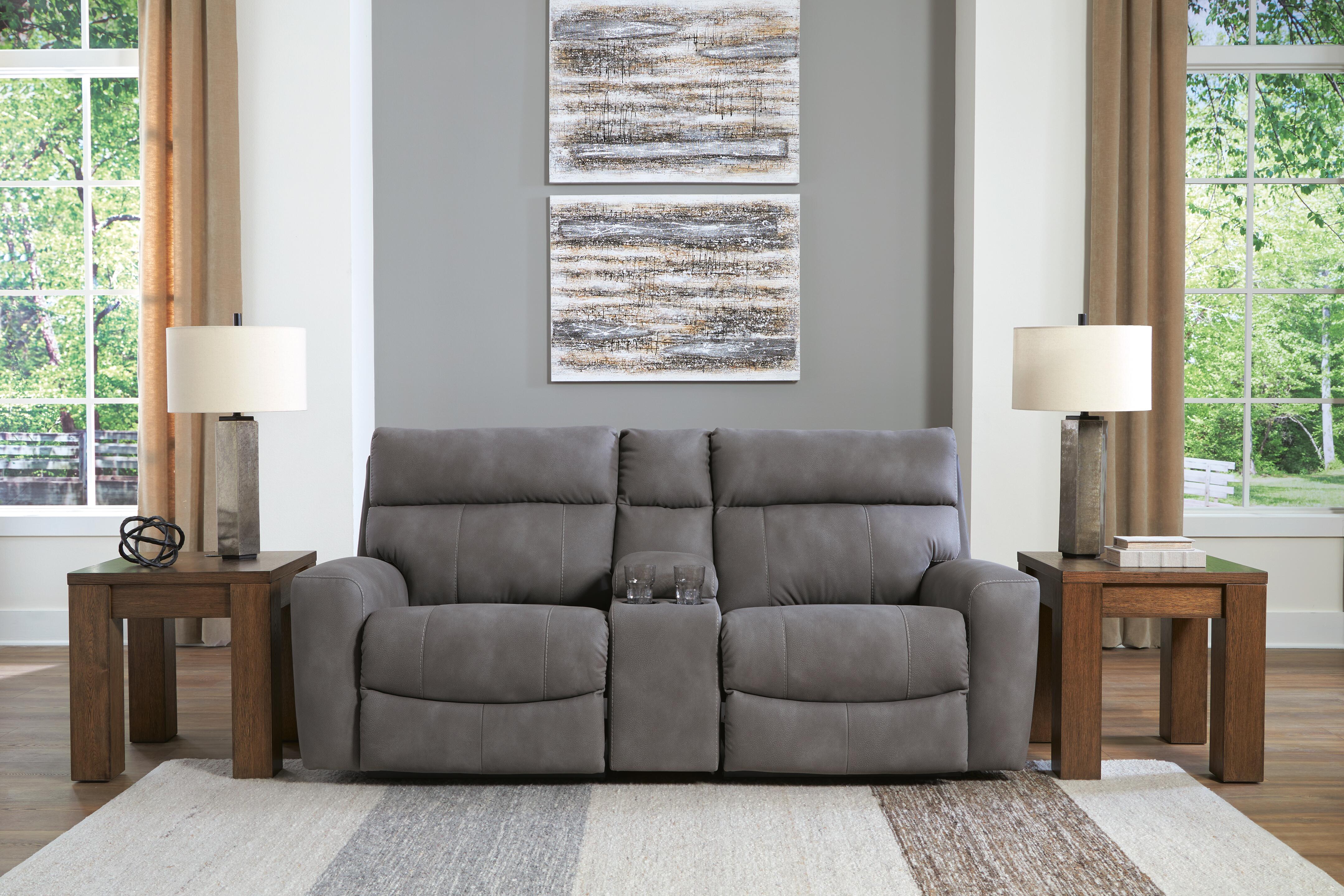 Next-Gen DuraPella 3-Piece Power Reclining Sectional Loveseat with Console - image 1