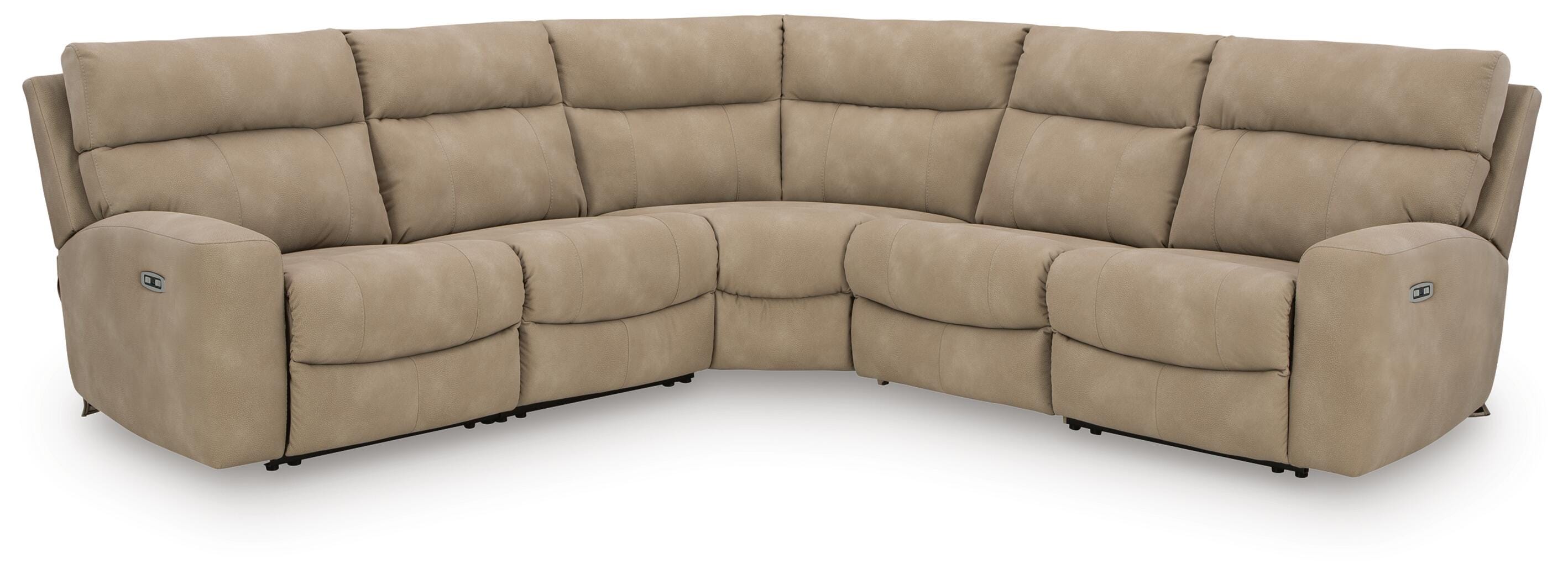 Next-Gen Durapella 5-Piece Power Reclining Sectional, Sand, large