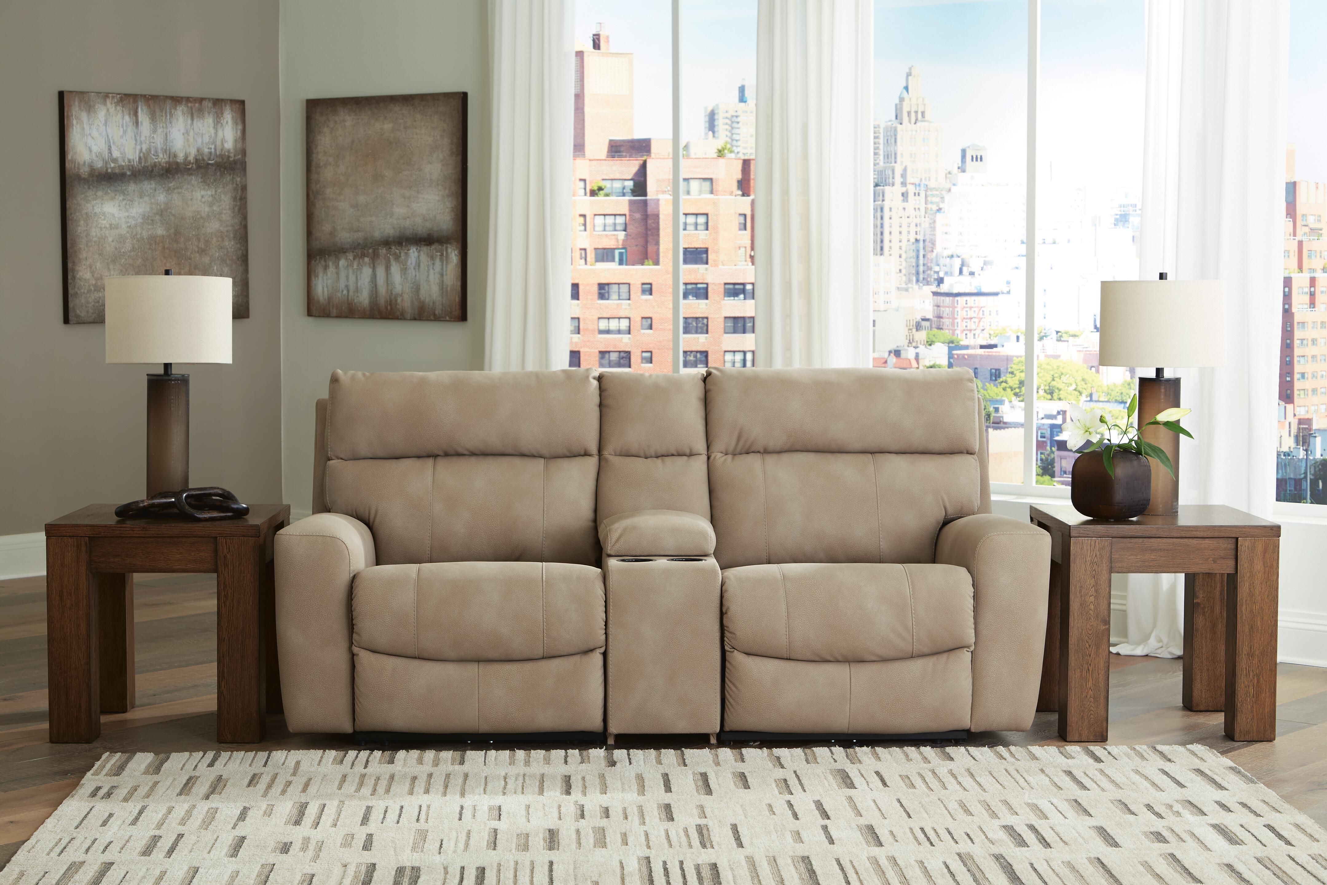 Next-Gen DuraPella 3-Piece Power Reclining Sectional Loveseat with Console - image 1