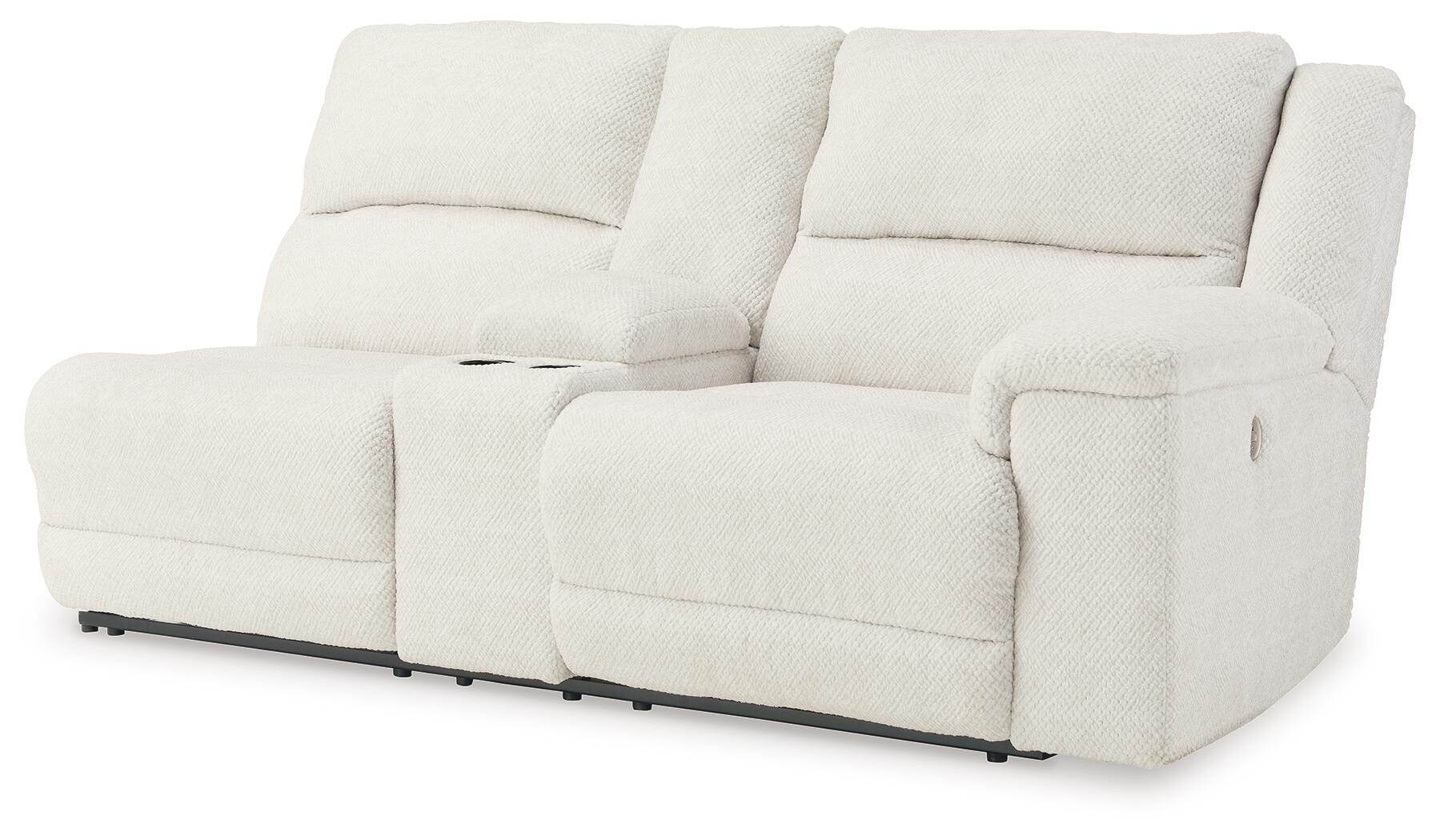 Sofá biplaza reclinable eléctrico Keensburg con consola, lado derecho - image 1