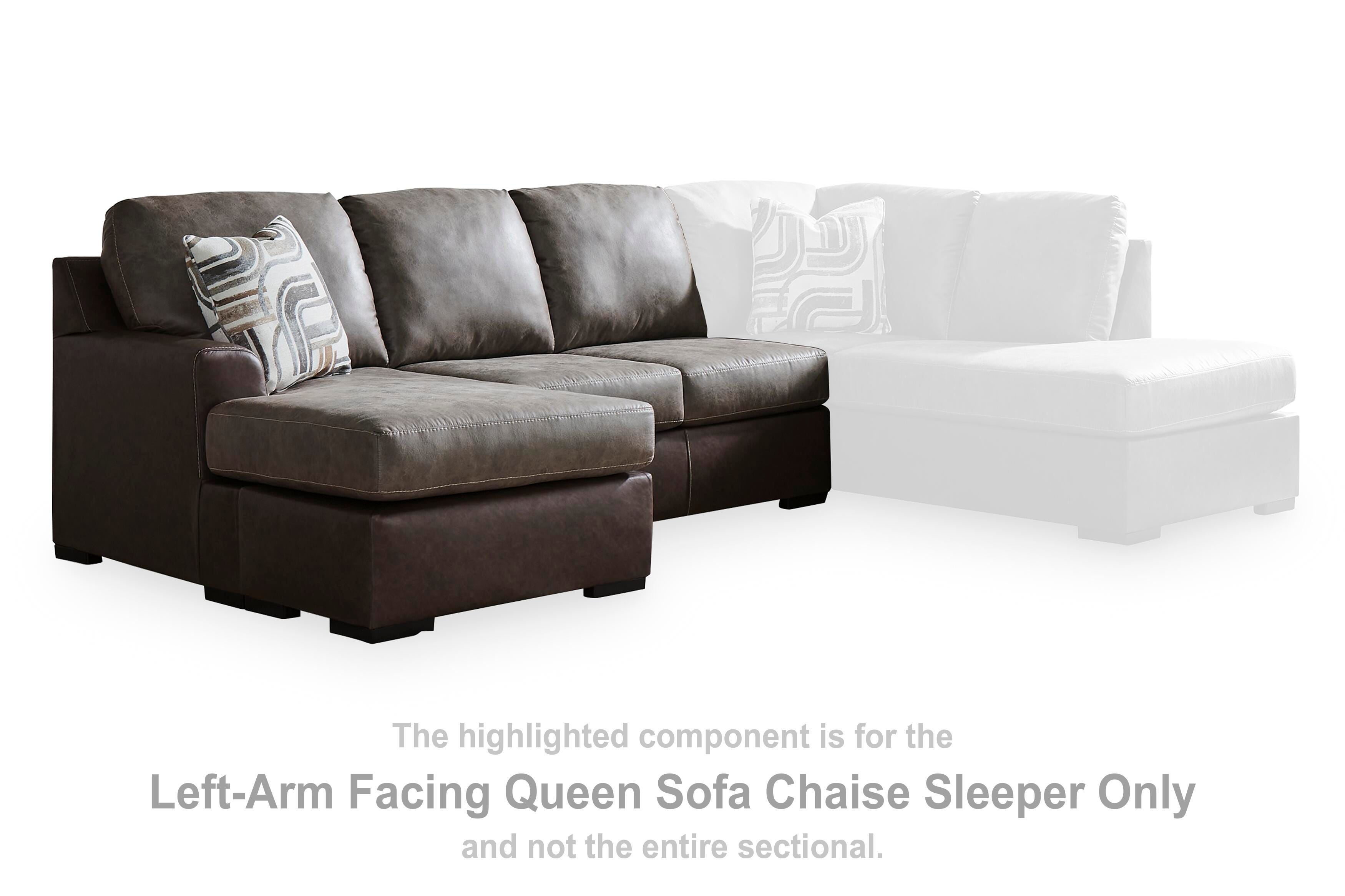 Castille Way Left-Arm Facing Queen Sofa Chaise Sleeper