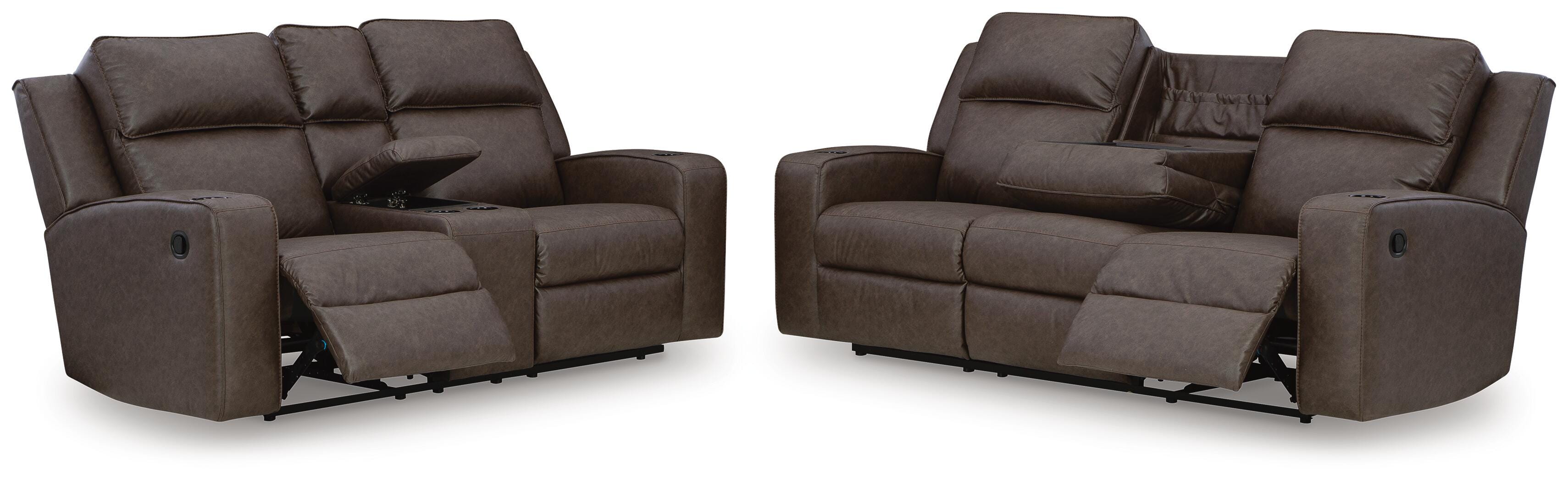 Lavenhorne Sofa and Loveseat, Umber, large