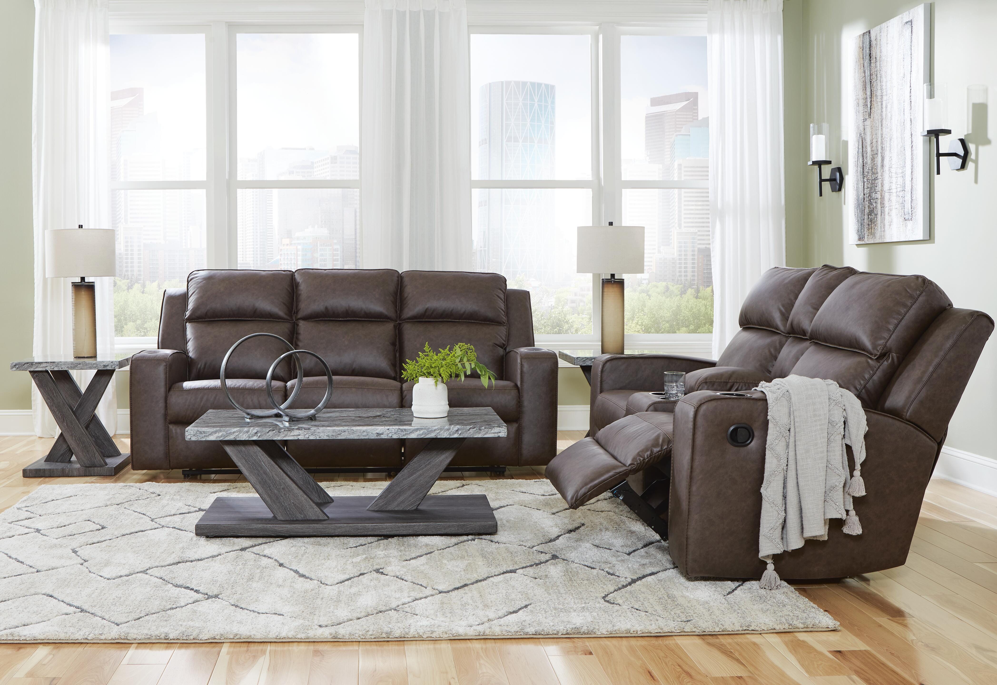 Lavenhorne Sofa and Loveseat, Umber, large