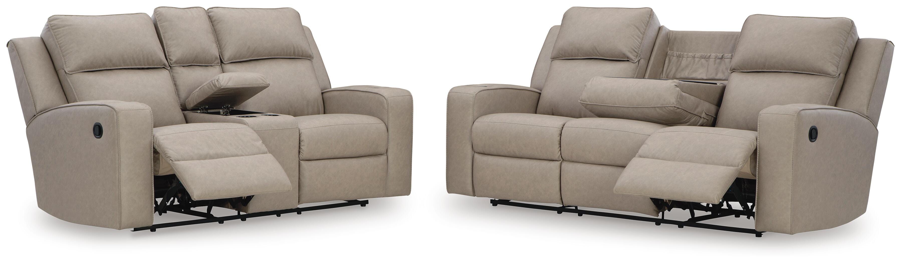 Lavenhorne Sofa and Loveseat, Pebble, large