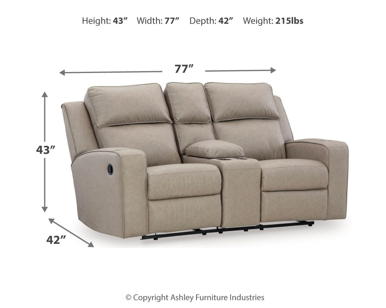 Lavenhorne Reclining Loveseat with Console - image 7