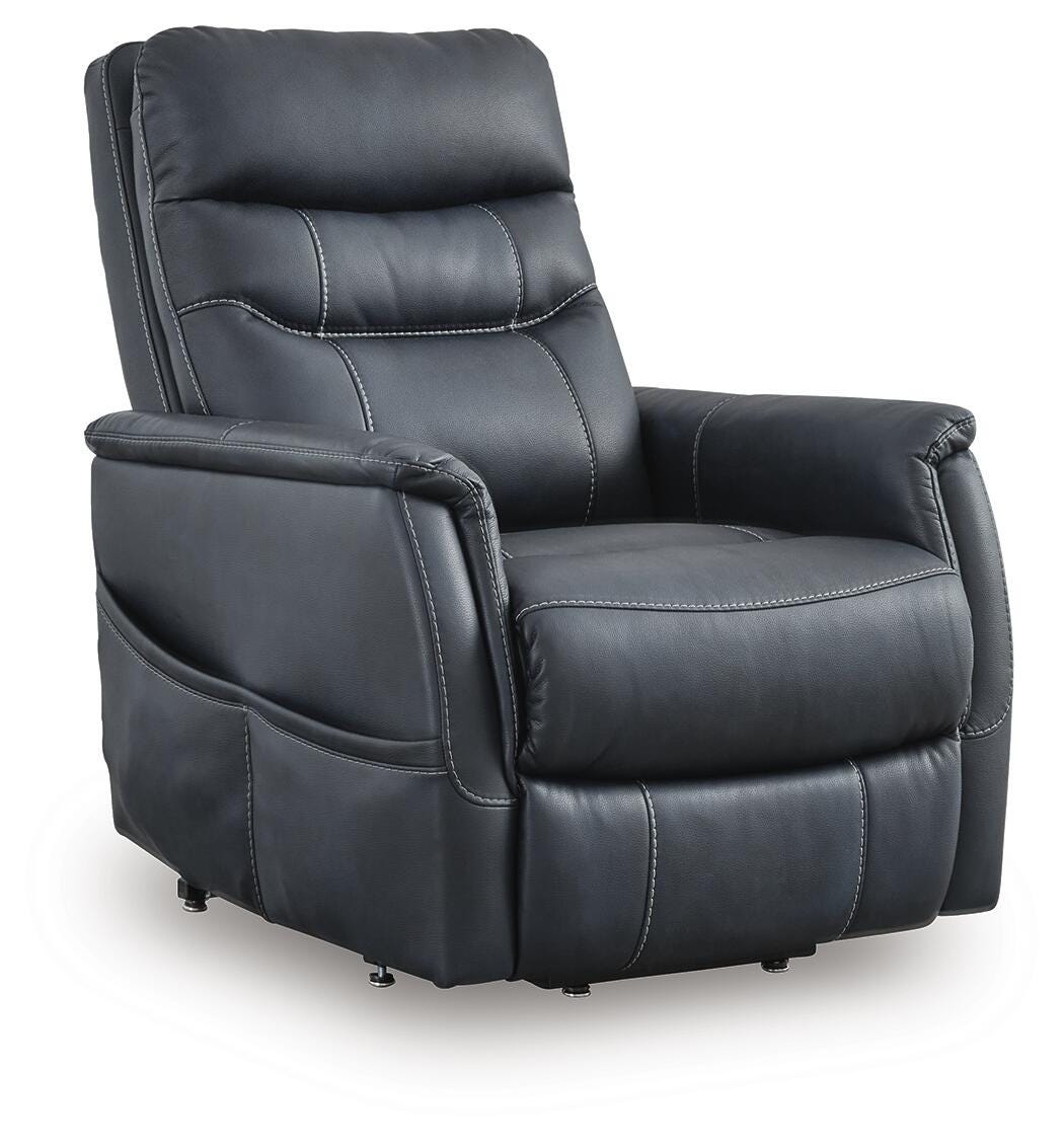Strawbill Power Lift Recliner, Sapphire, large
